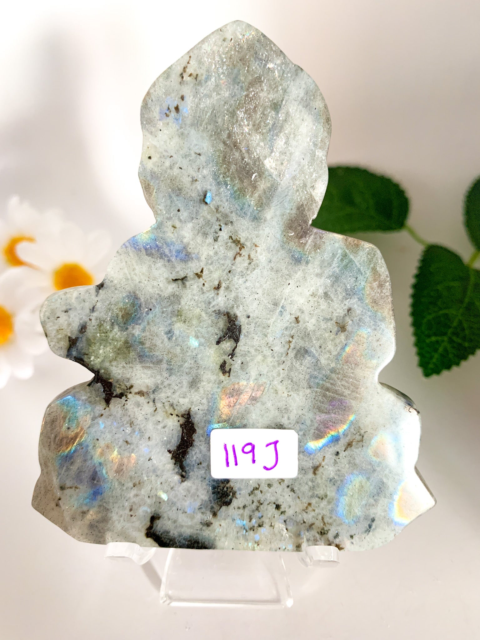 Labradorite Ganesha Carving (Hand-carved) - Crystal Love Treasures