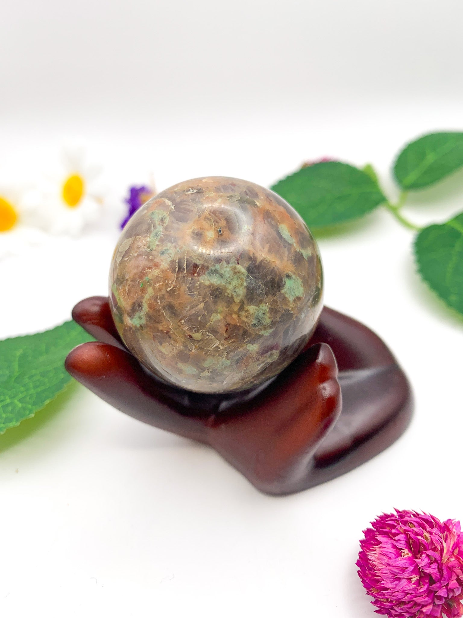 Mixed Moonstone Sphere - Crystal Love Treasures