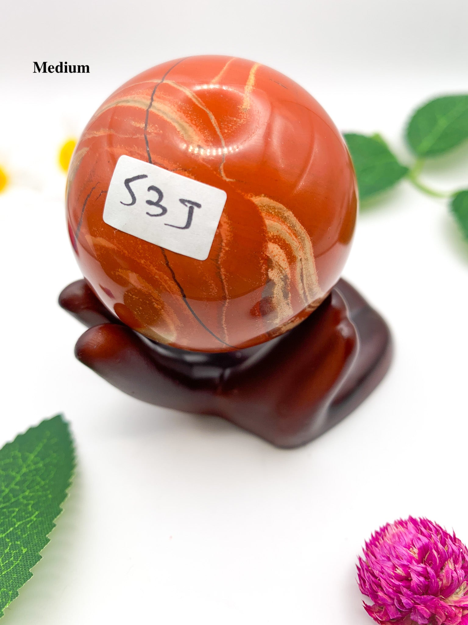red jasper sphere