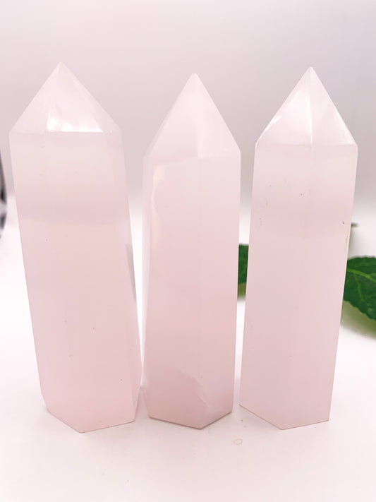 Pink Mangano Calcite Tower - Crystal Love Treasures