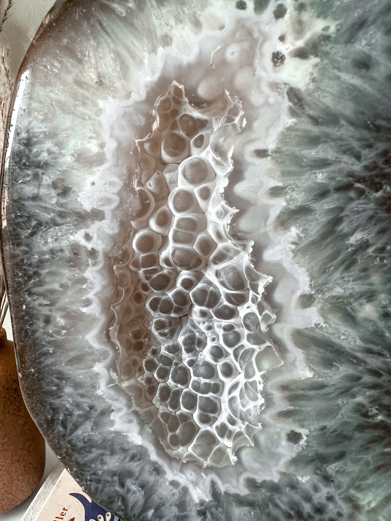 Druzy Agate Geode on Stand - Crystal Love Treasures