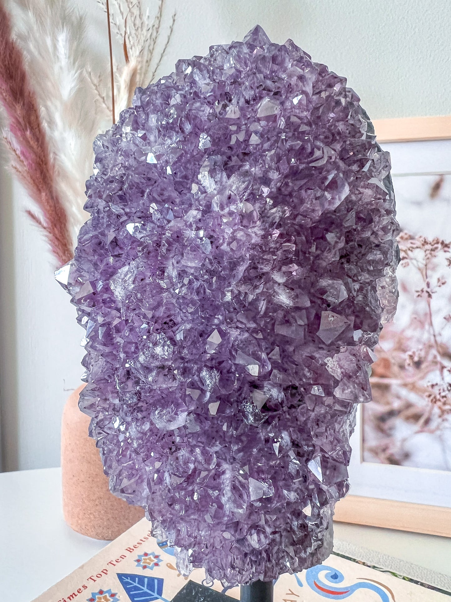 Amethyst Geode on Stand - Crystal Love Treasures