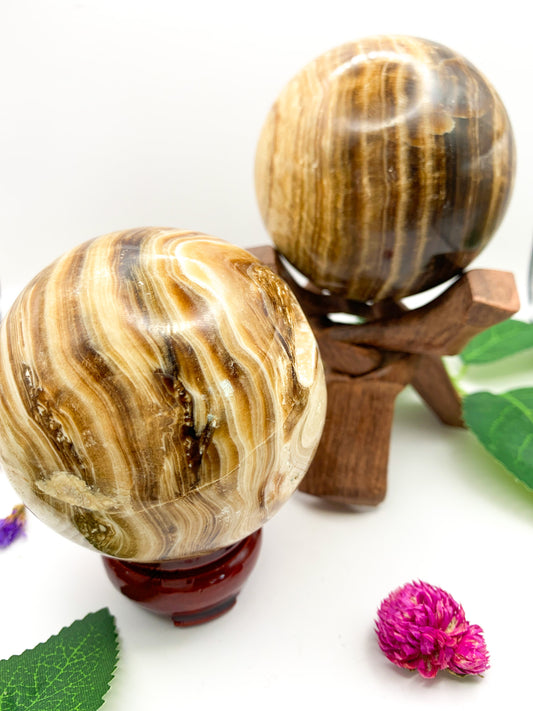 chocolate calcite sphere