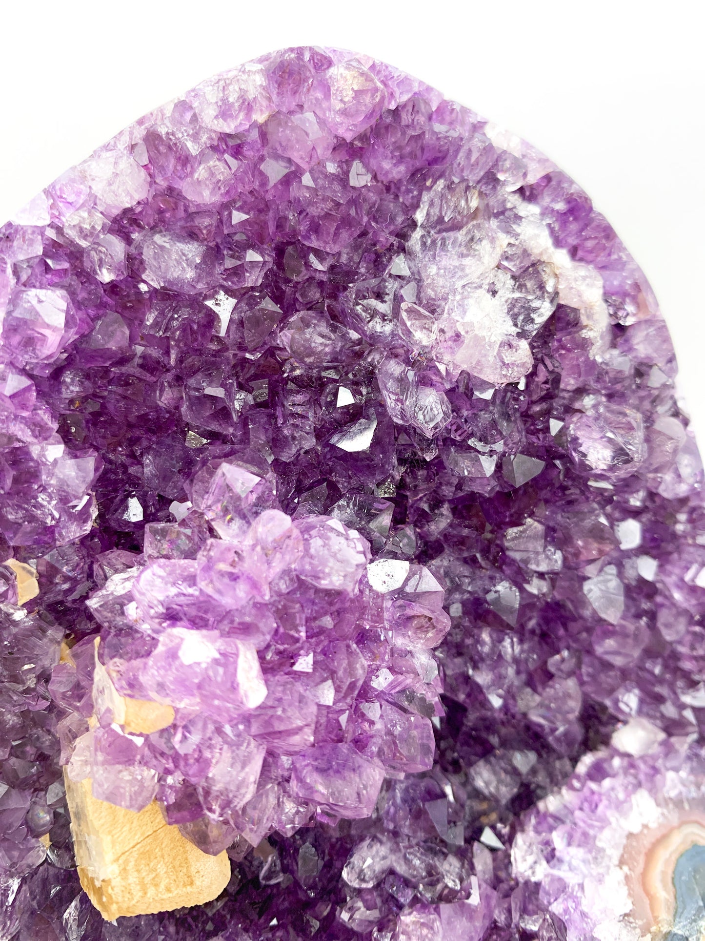 Amethyst Raw Cut Base with Calcite Inclusion - Crystal Love Treasures