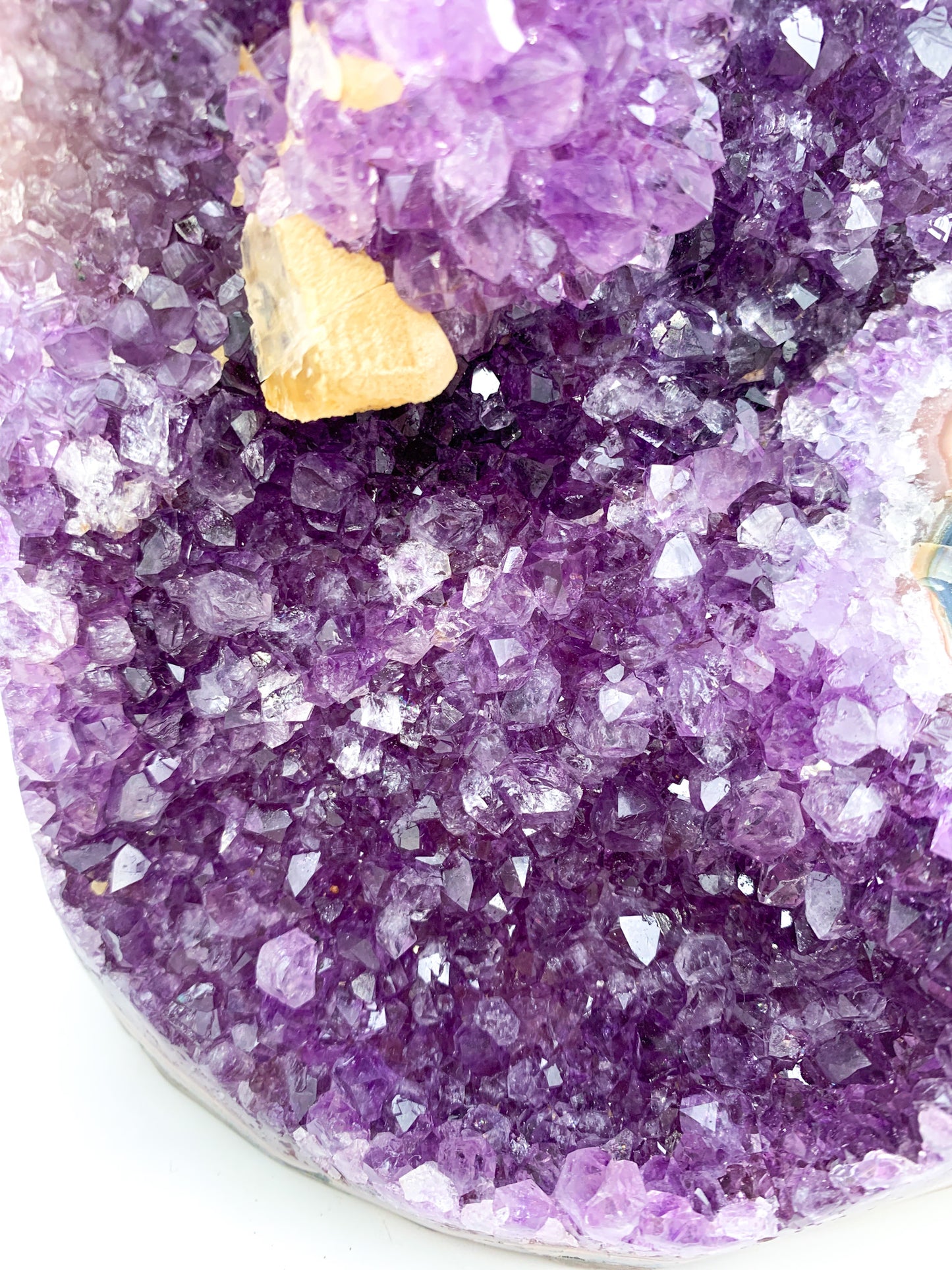 Amethyst Raw Cut Base with Calcite Inclusion - Crystal Love Treasures