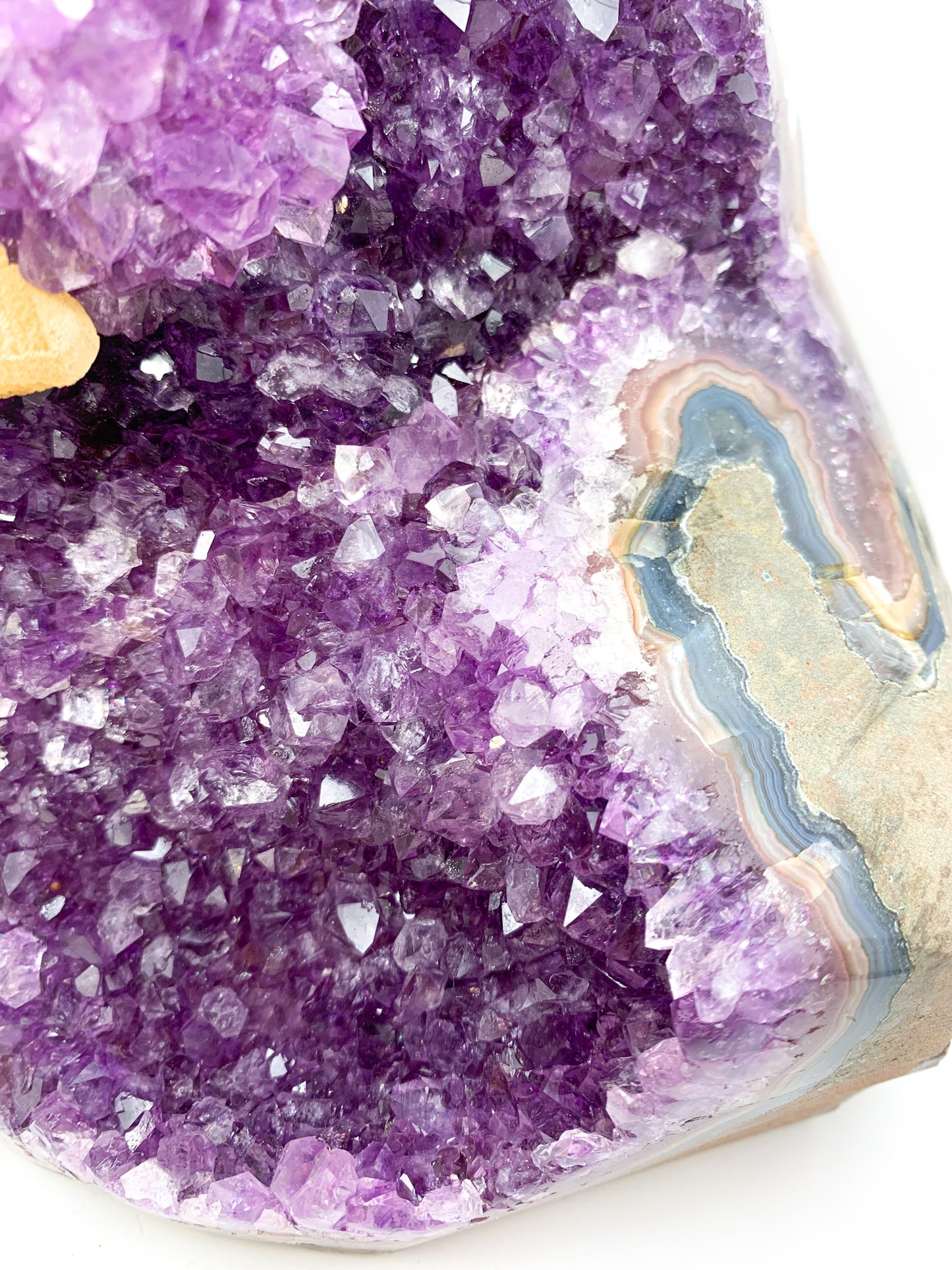 Amethyst Raw Cut Base with Calcite Inclusion - Crystal Love Treasures