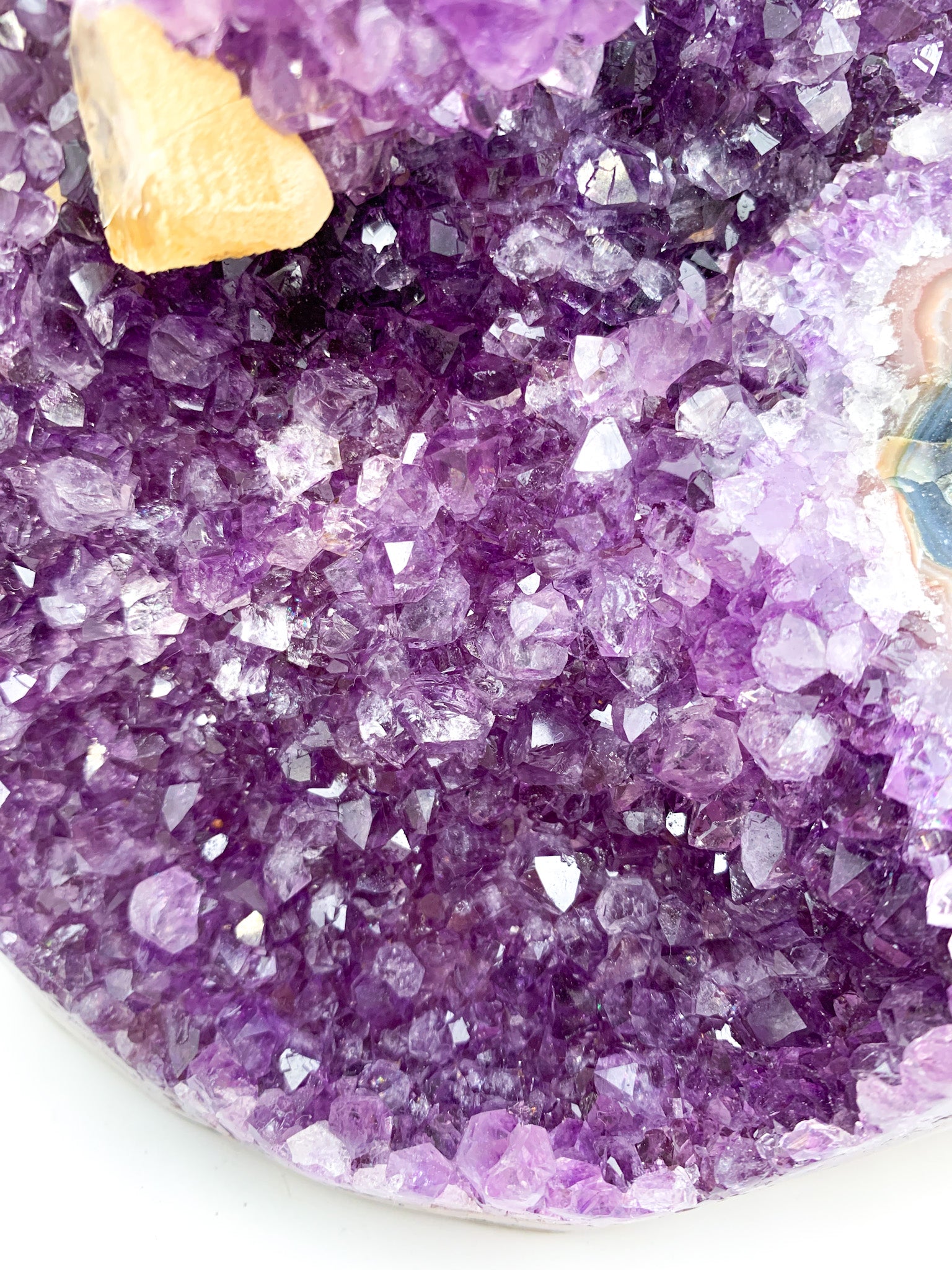 Amethyst Raw Cut Base with Calcite Inclusion - Crystal Love Treasures