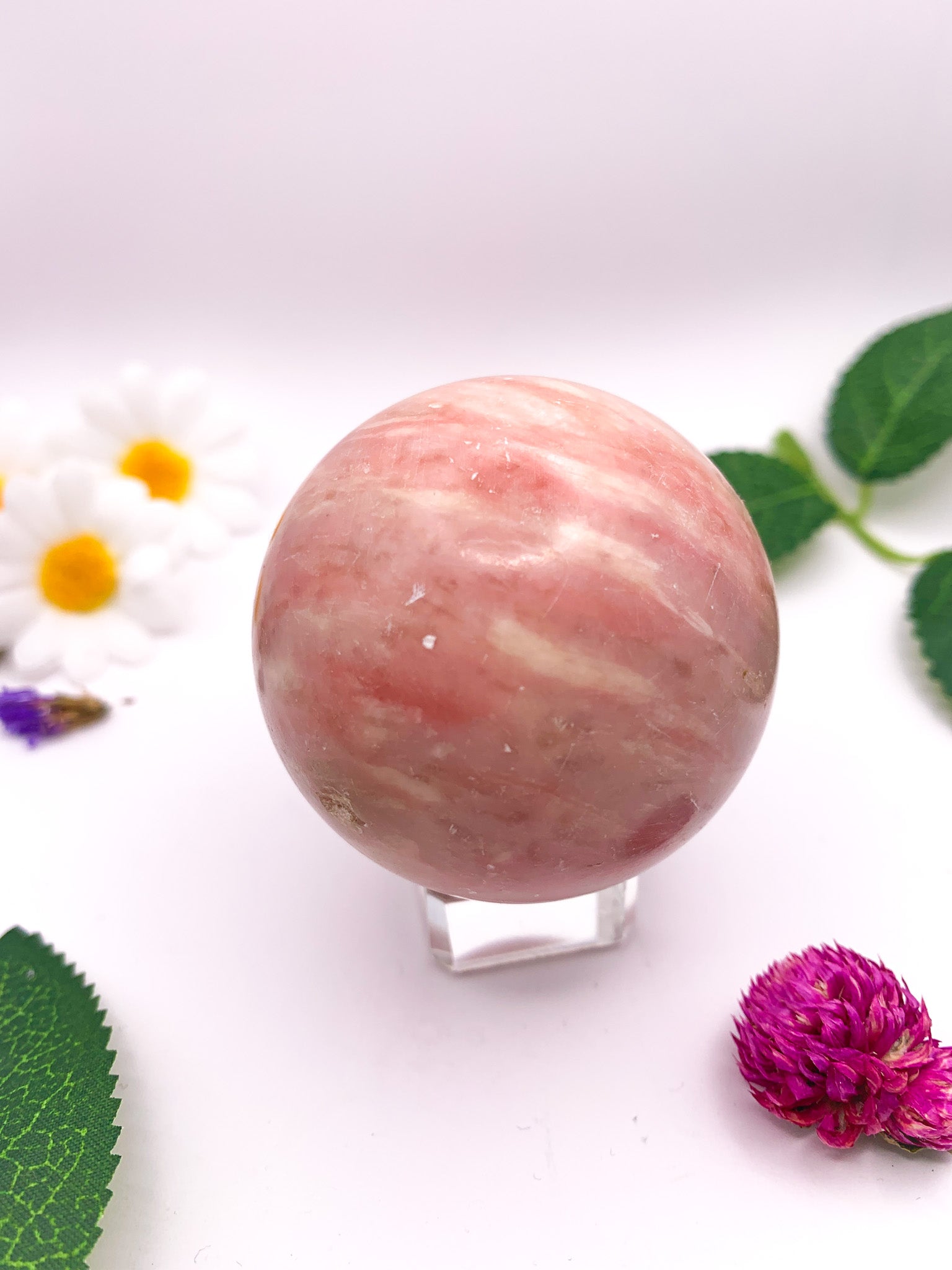 pink opal sphere