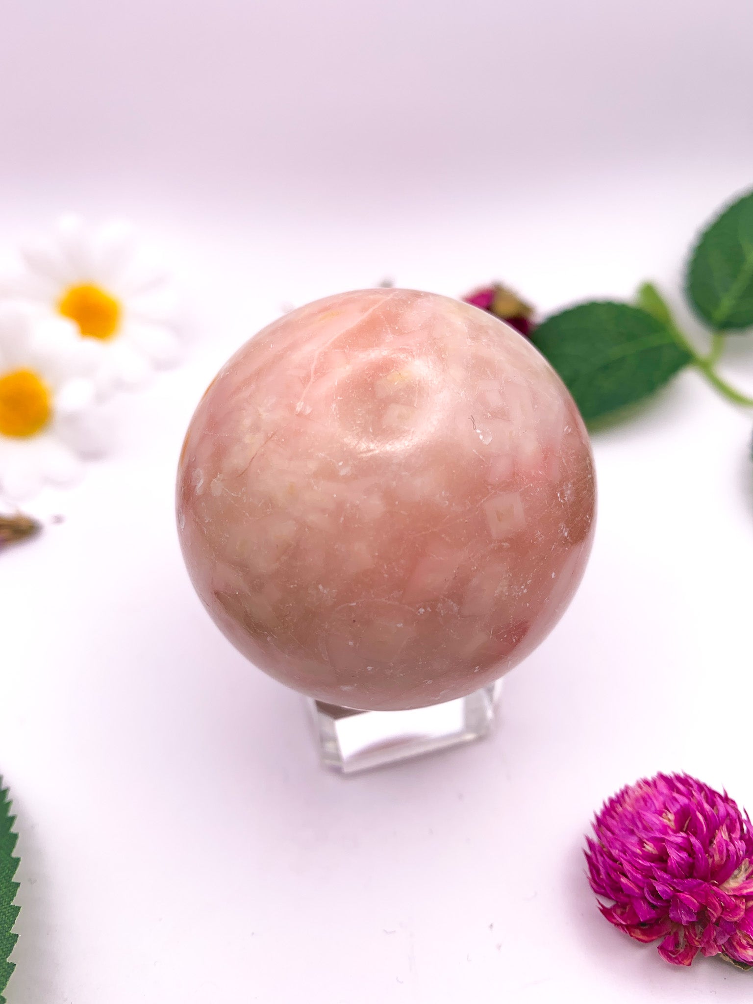 pink opal sphere