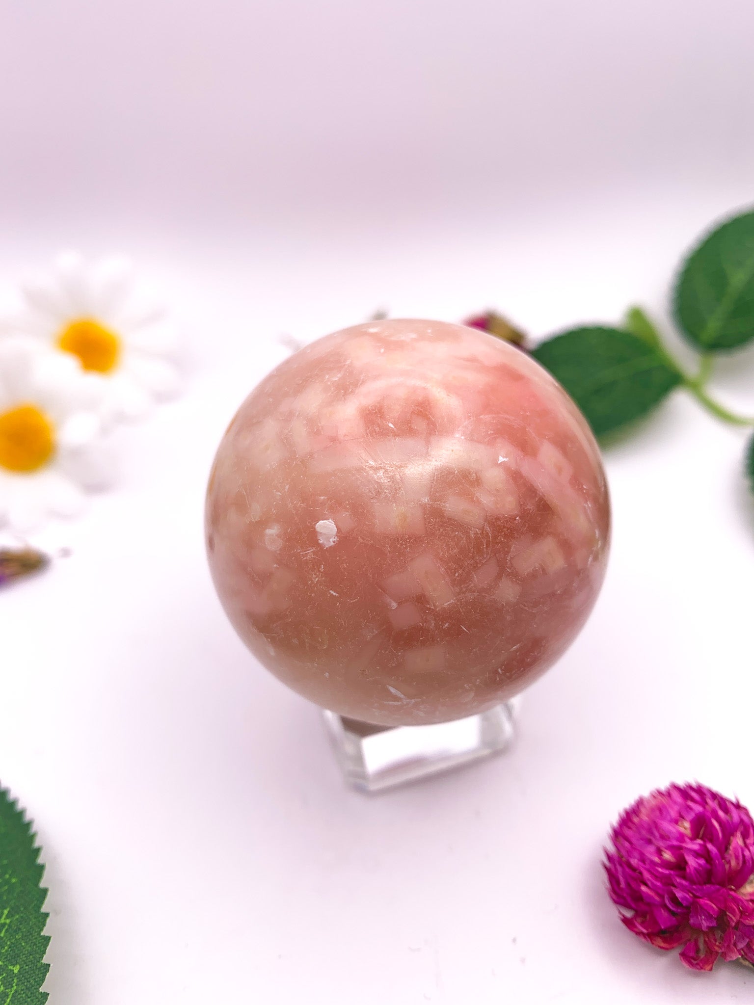 pink opal sphere