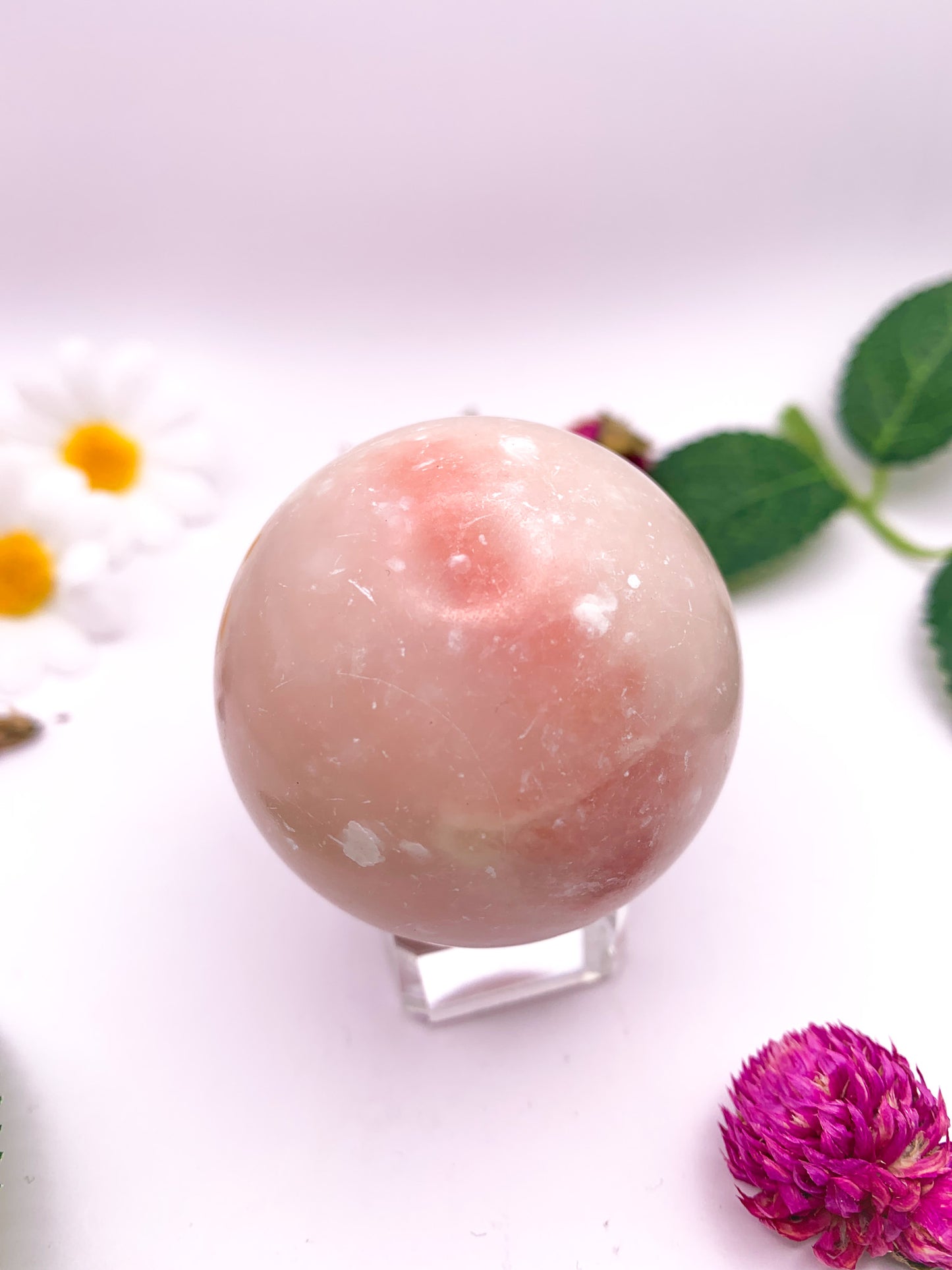 pink opal sphere