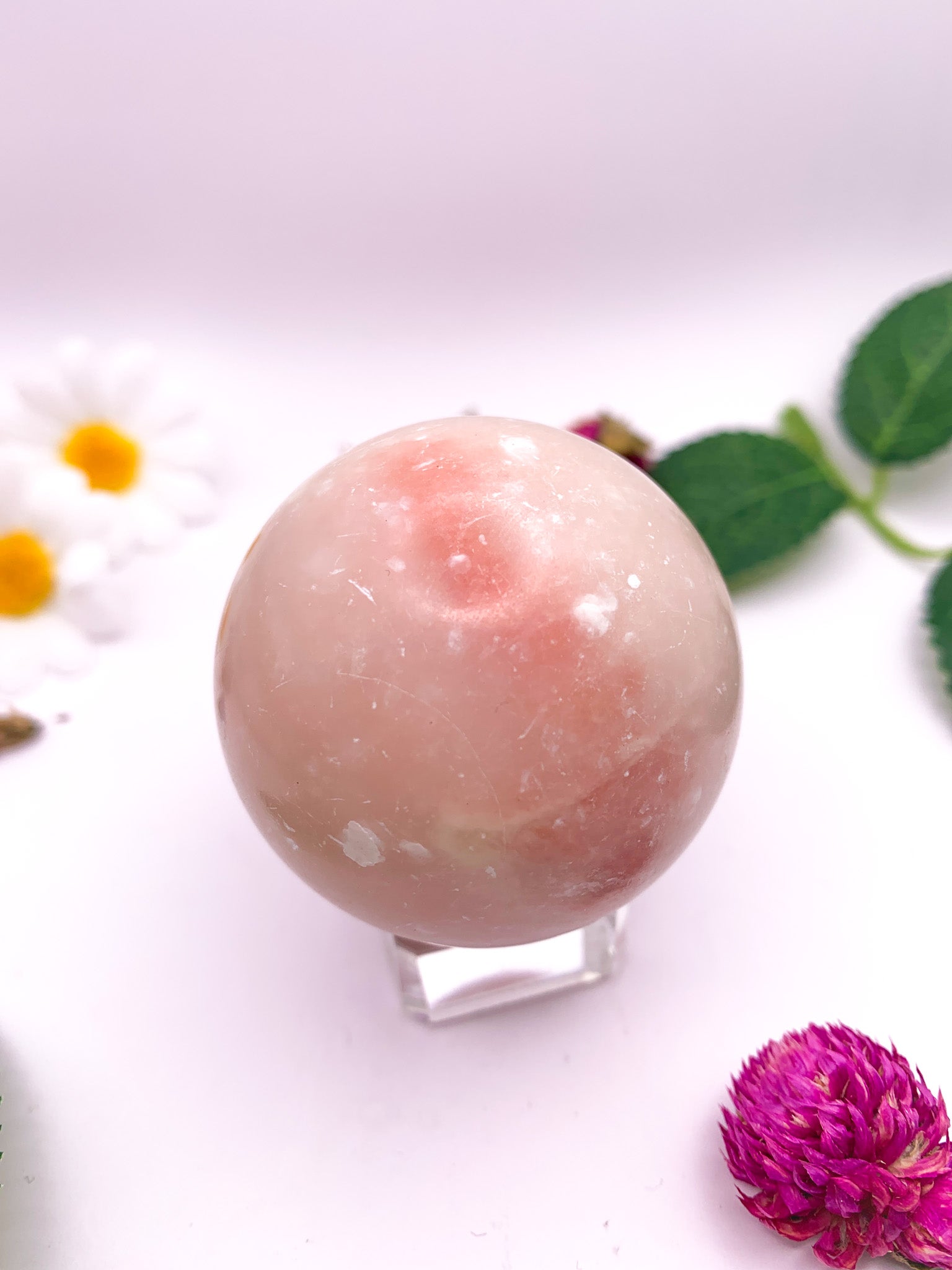pink opal sphere