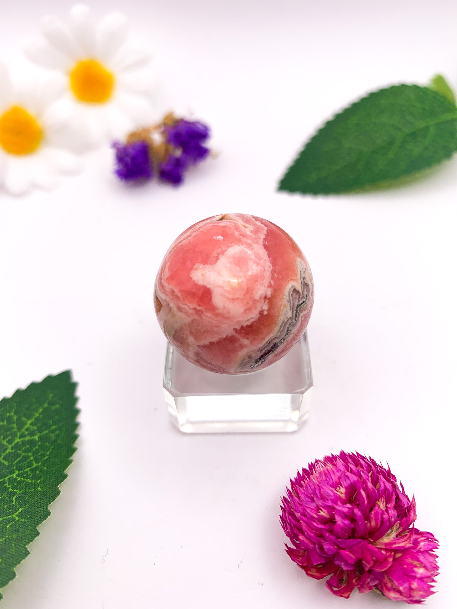 Rhodochrosite Sphere (High Quality) - Crystal Love Treasures