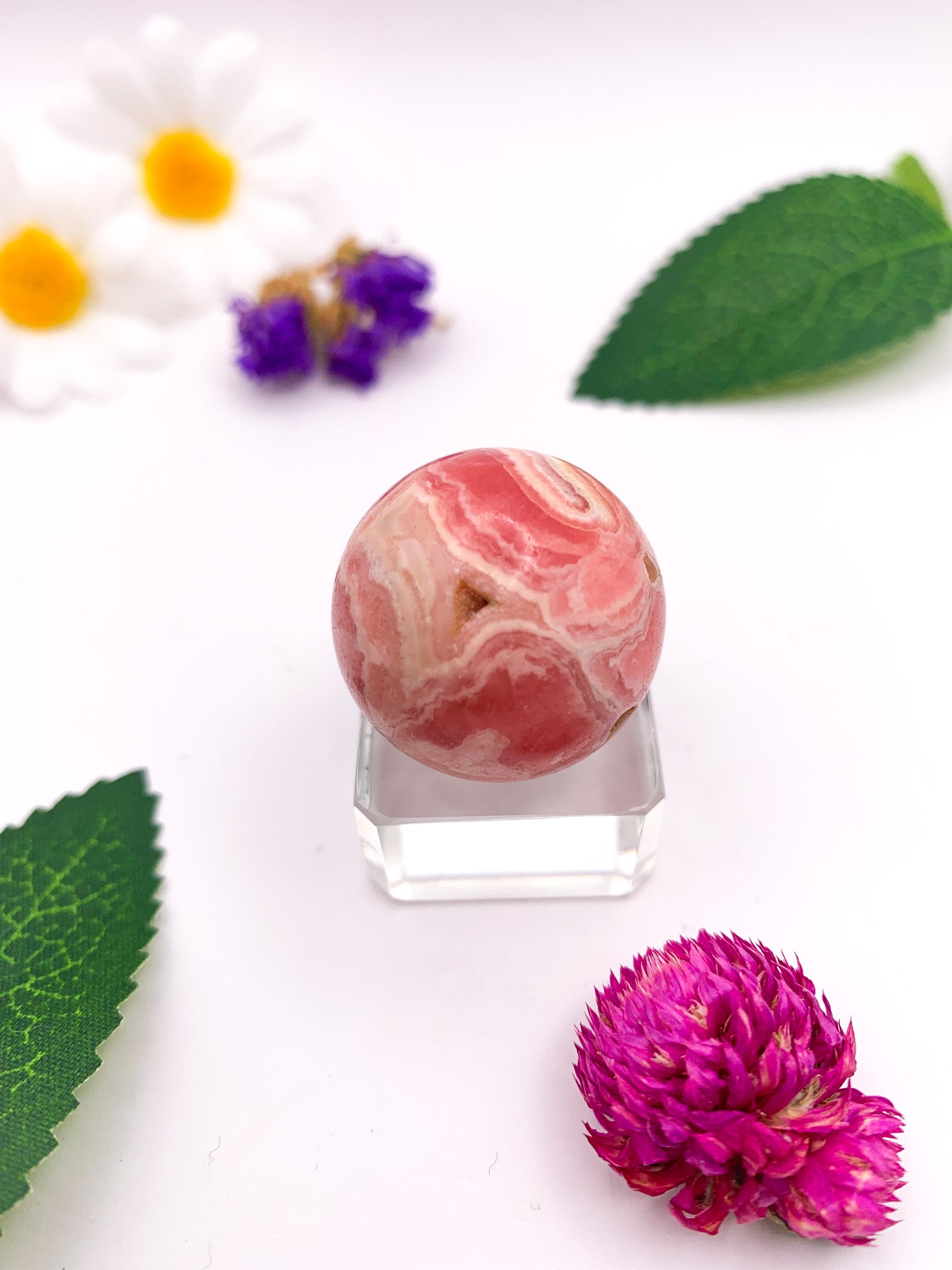 Rhodochrosite Sphere (High Quality) - Crystal Love Treasures