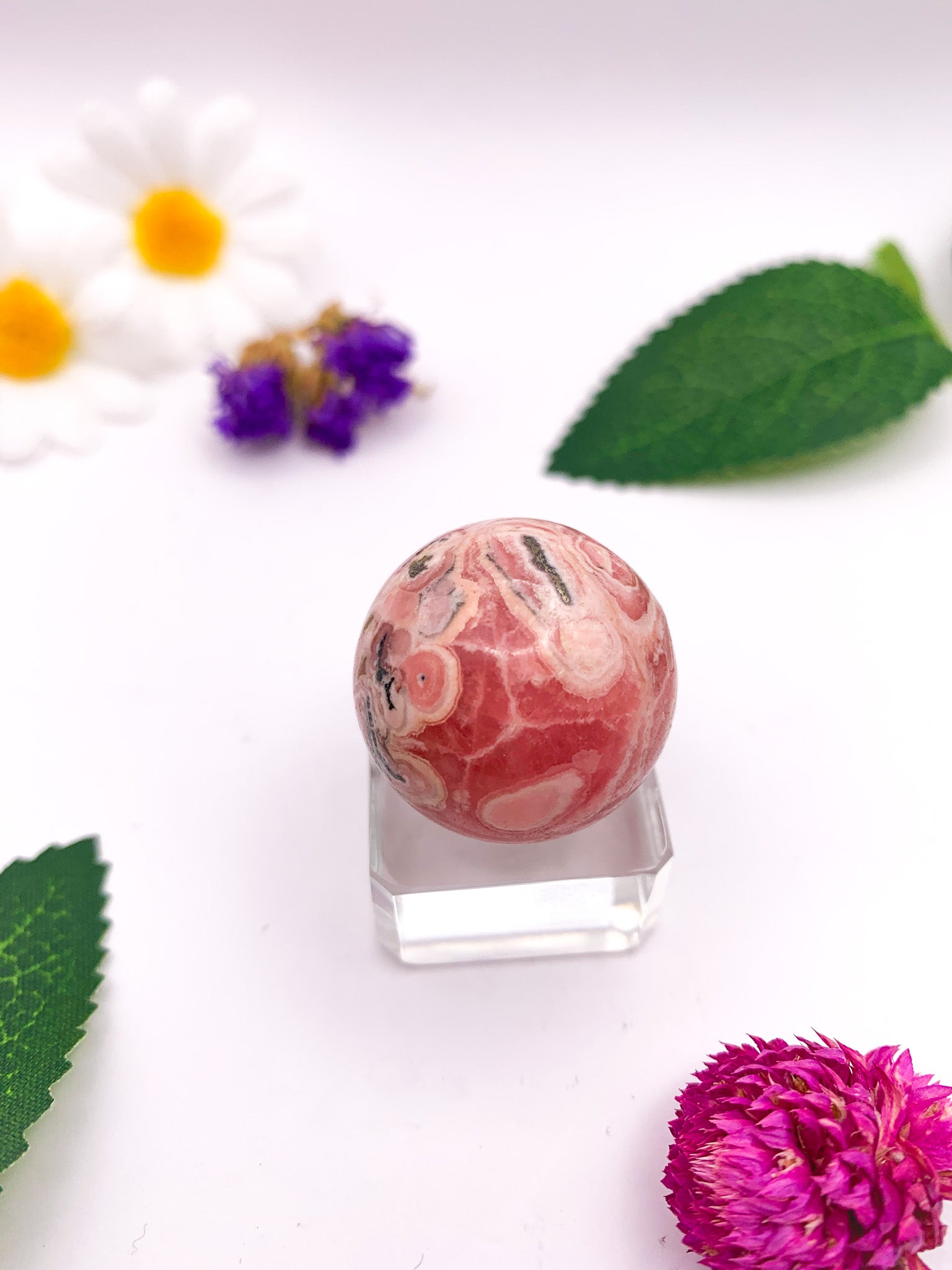 Rhodochrosite Sphere (High Quality) - Crystal Love Treasures