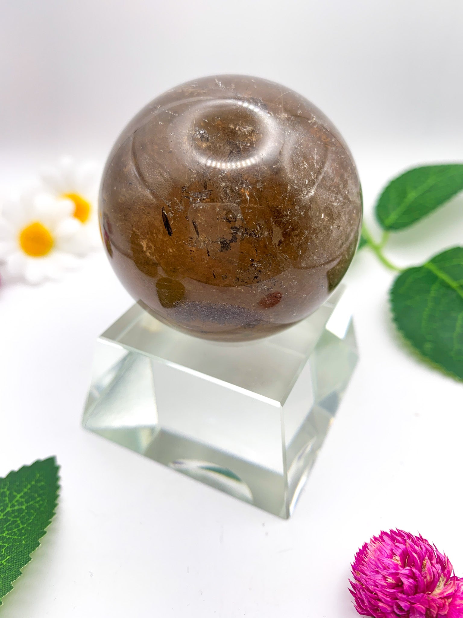 Rutilated Garden Quartz Sphere