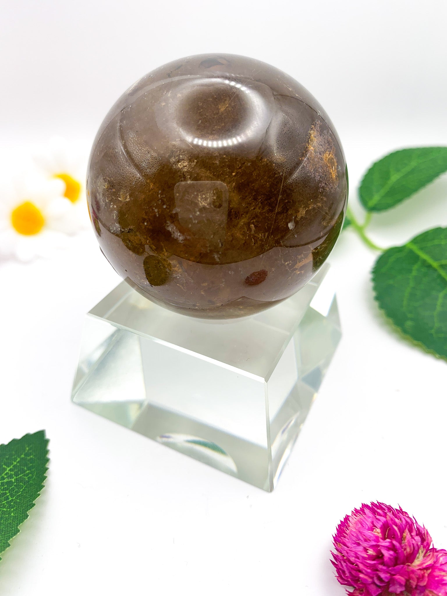 Rutilated Garden Quartz Sphere