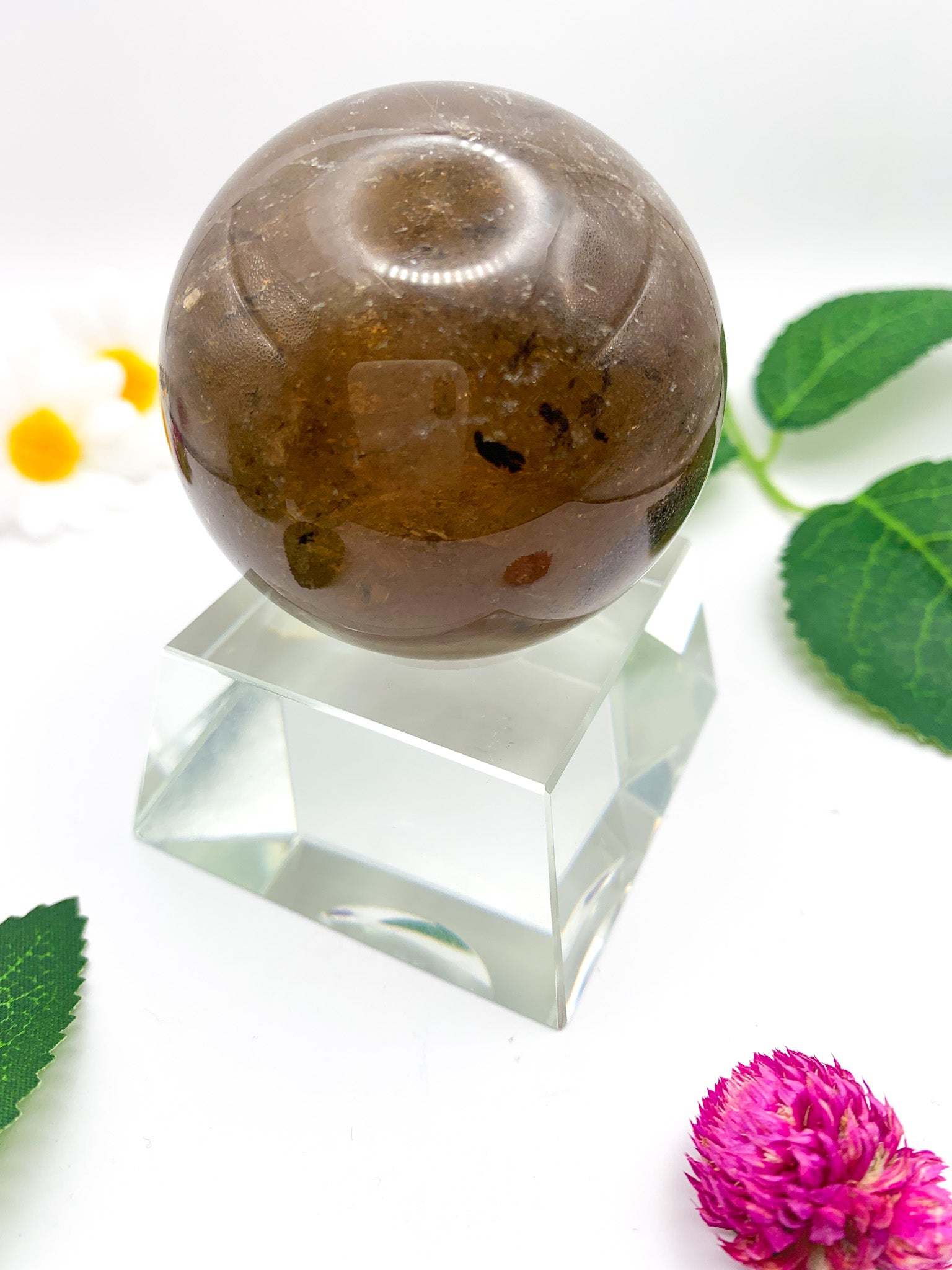 Rutilated Garden Quartz Sphere