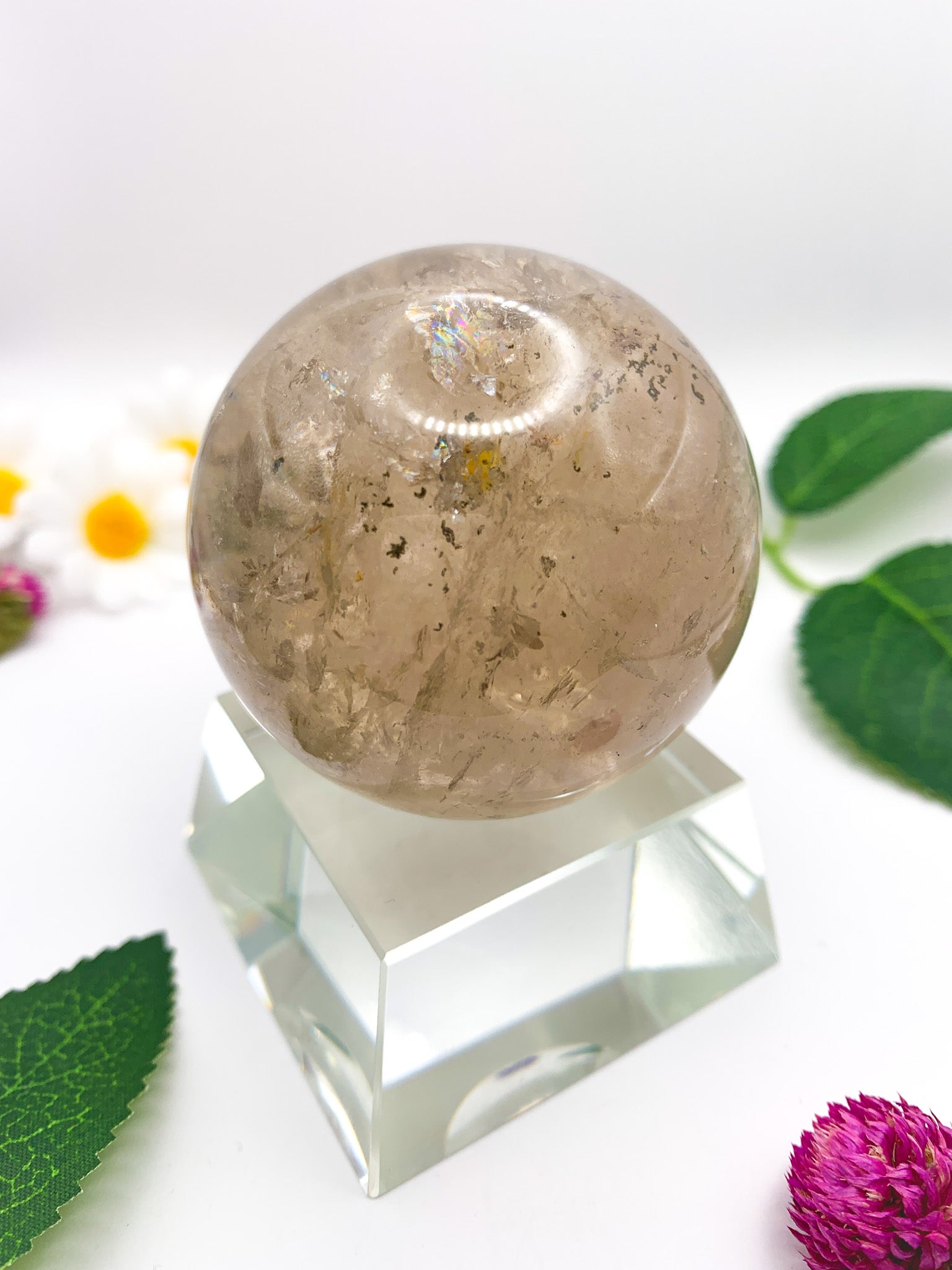 Garden quartz sphere 