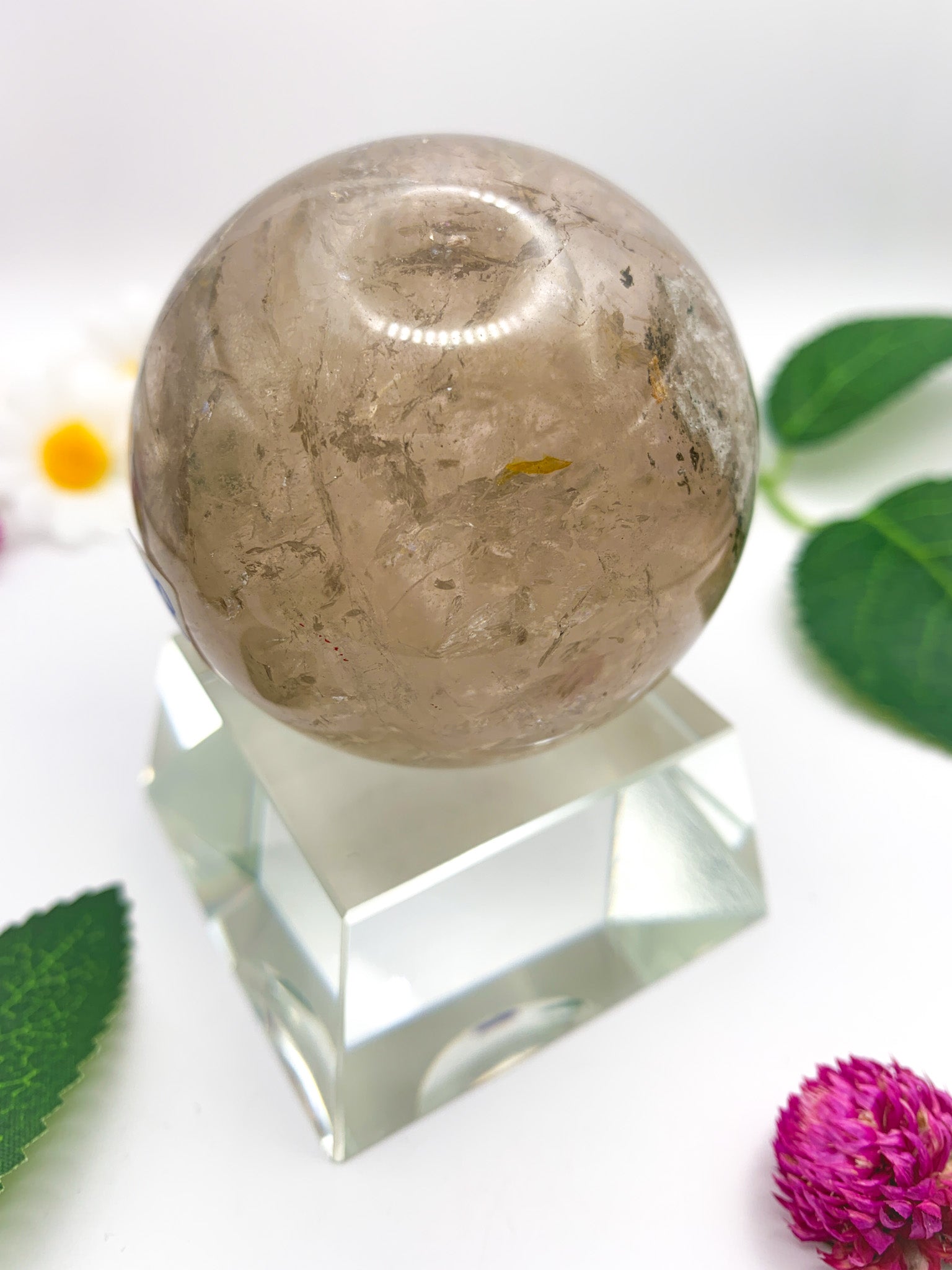 Garden quartz sphere 