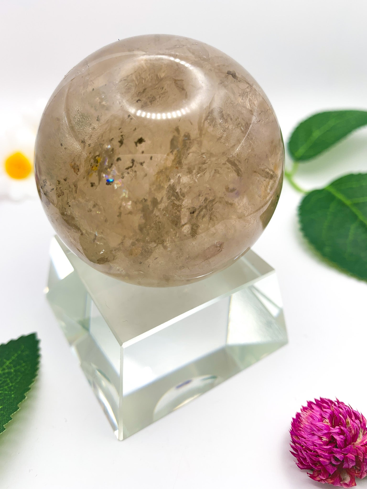 Garden quartz sphere 
