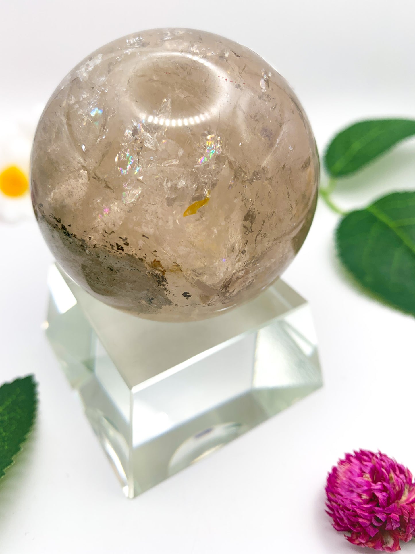 Garden quartz sphere 