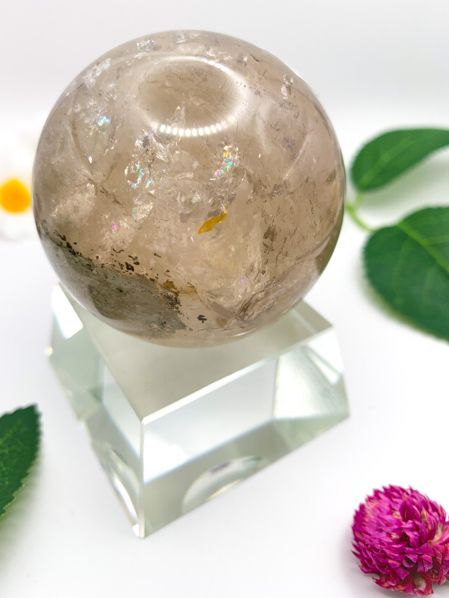 Garden quartz sphere 