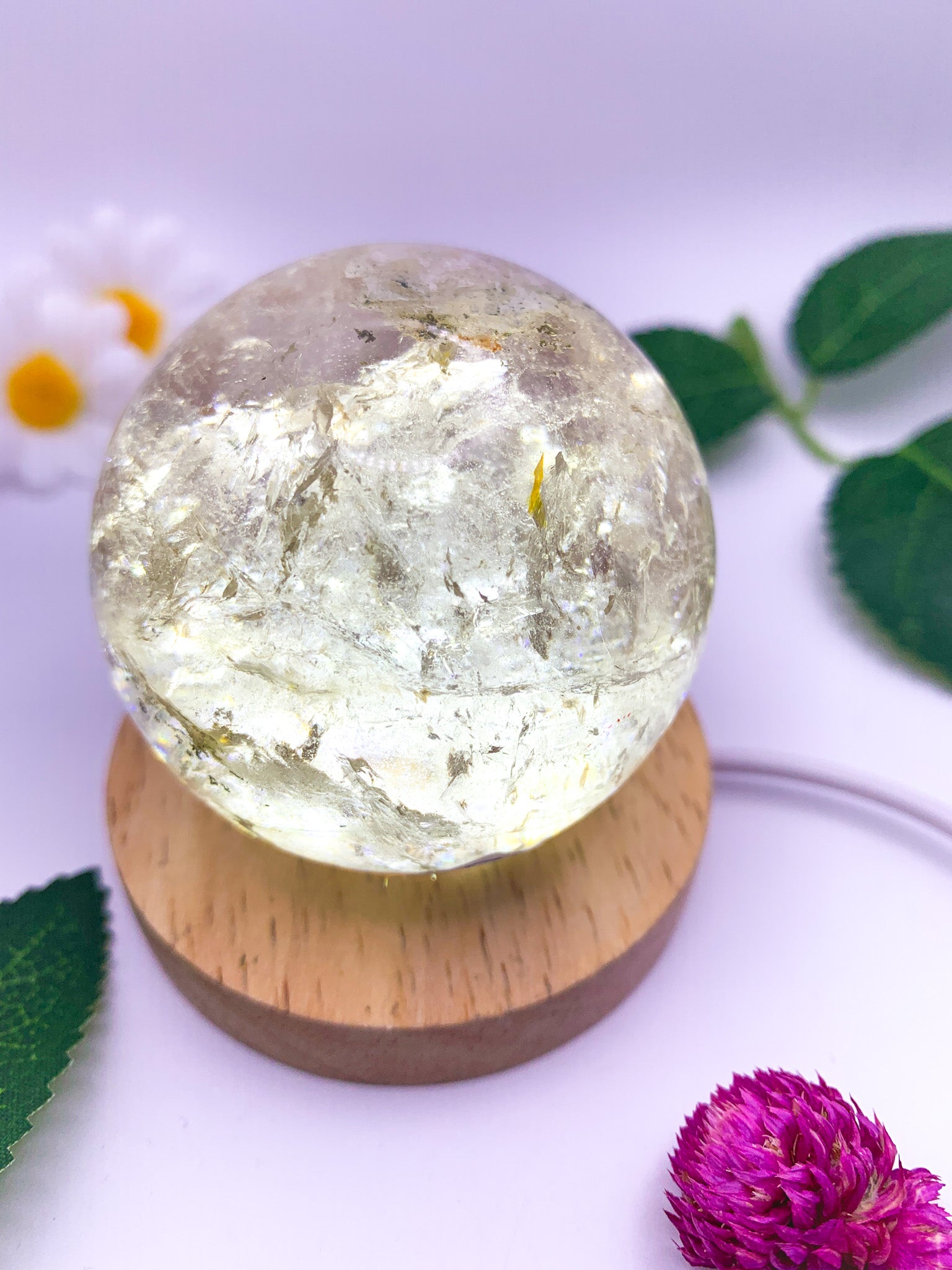 Garden quartz sphere 