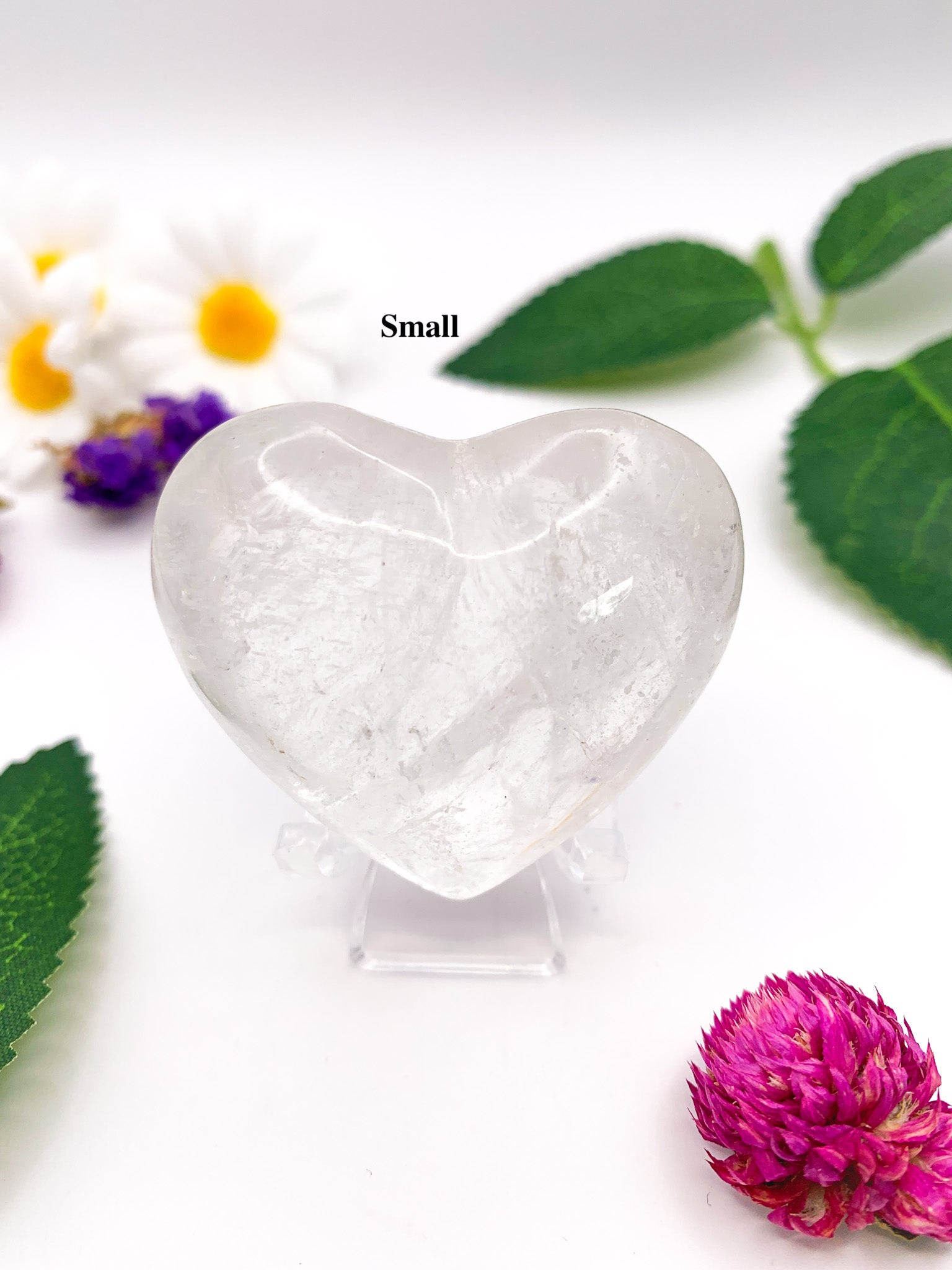 Clear Quartz Heart - Crystal Love Treasures
