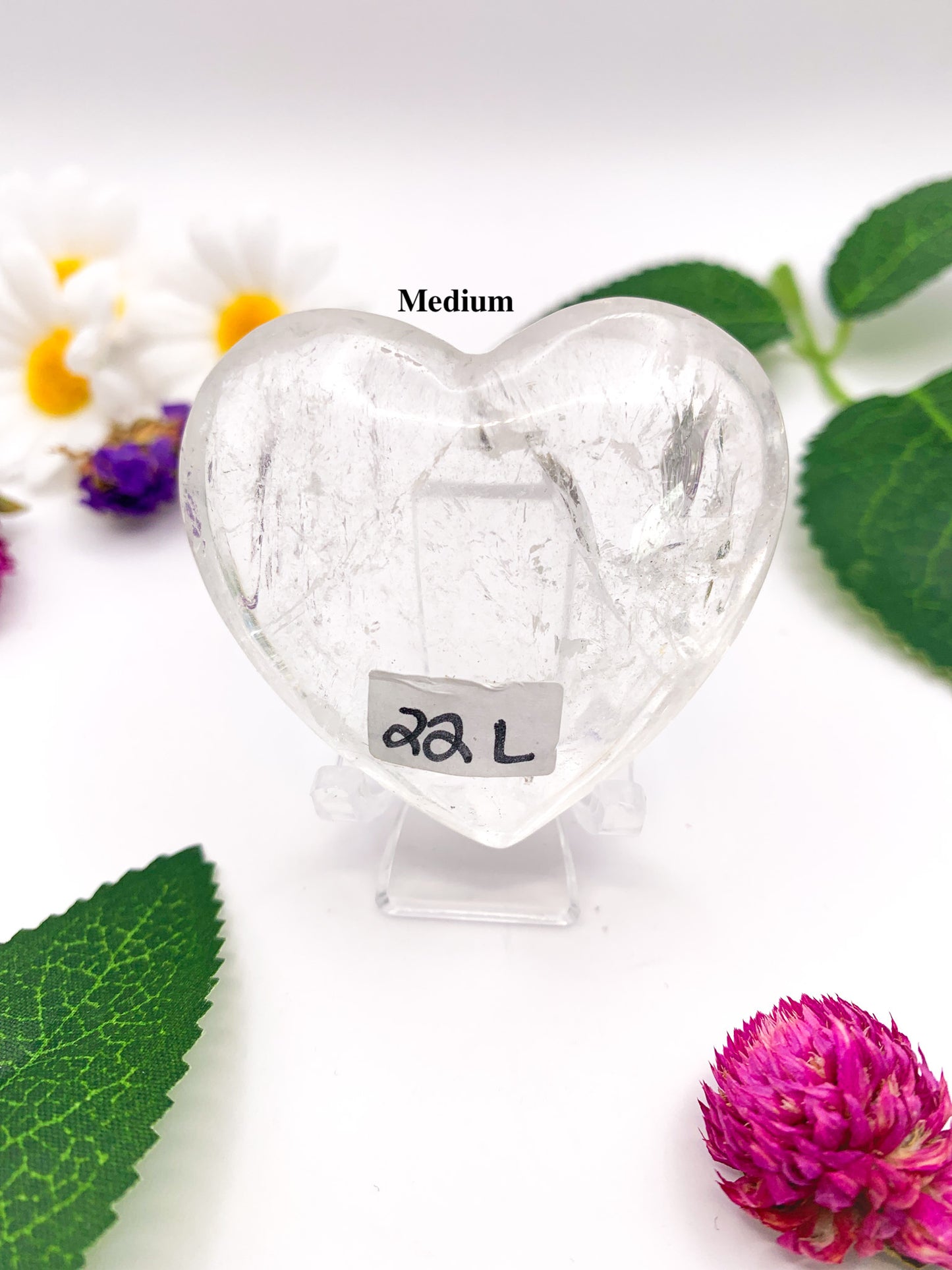 Clear Quartz Heart - Crystal Love Treasures