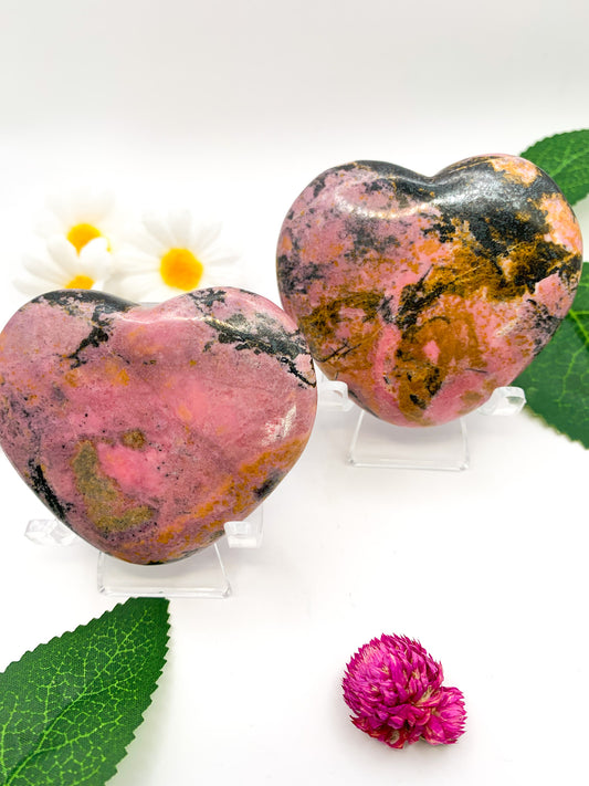 Rhodonite Heart - Crystal Love Treasures