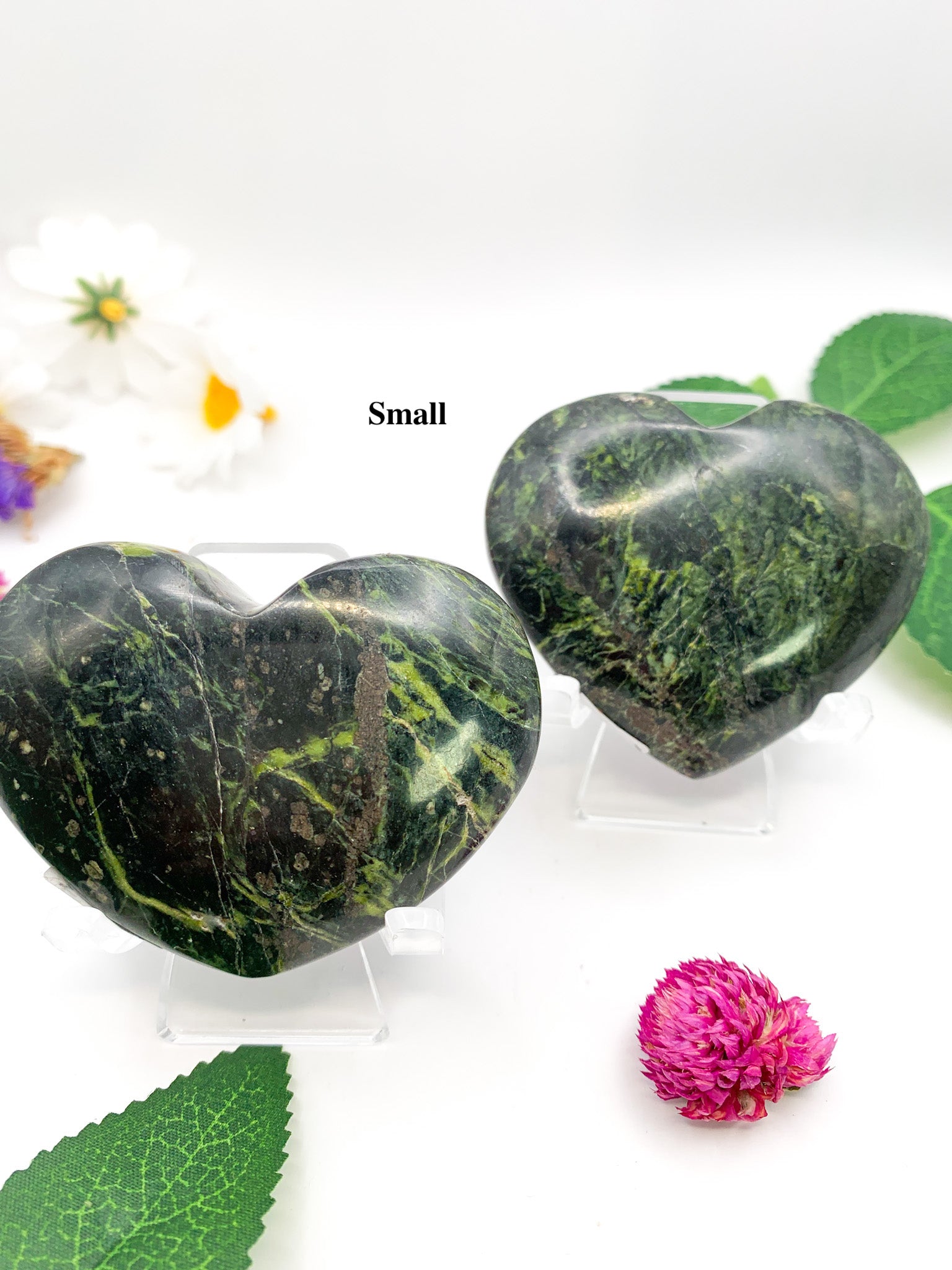 "Jade" Serpentine Heart - Crystal Love Treasures