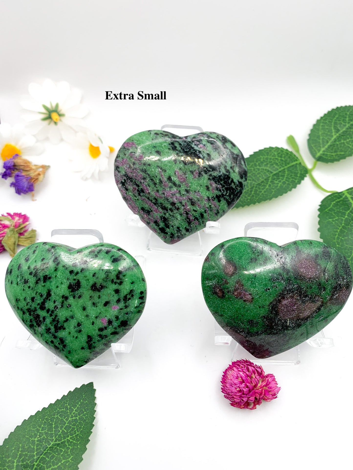 Ruby Zoisite Heart (Anyolite) - Crystal Love Treasures