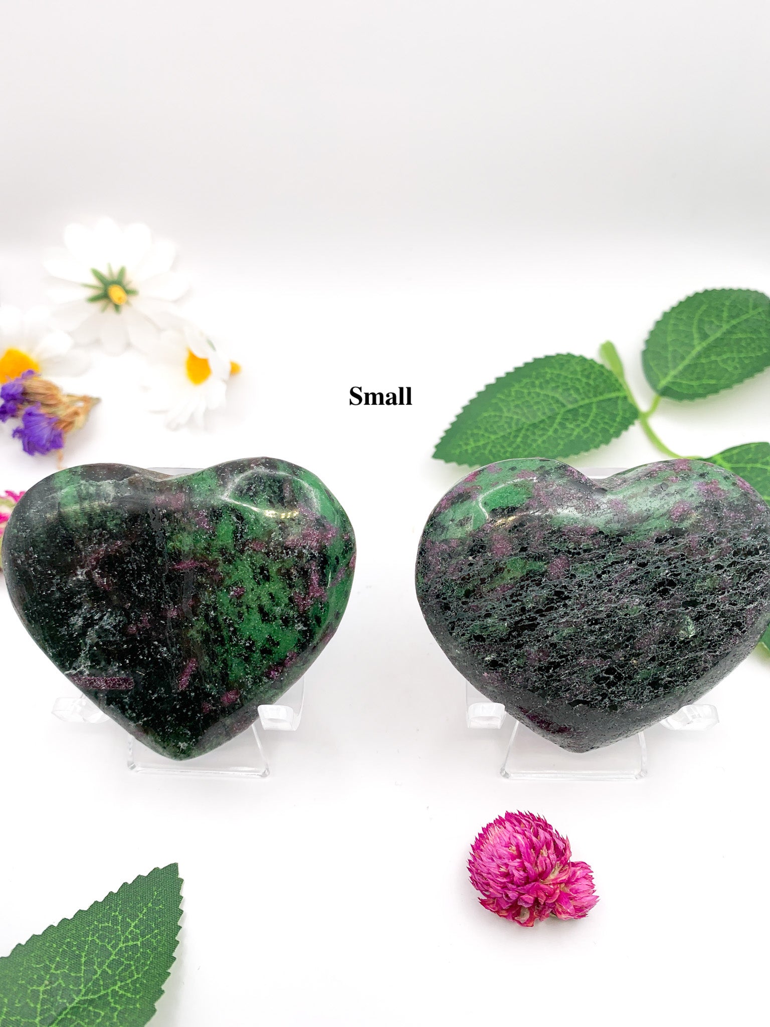 Ruby Zoisite Heart (Anyolite) - Crystal Love Treasures