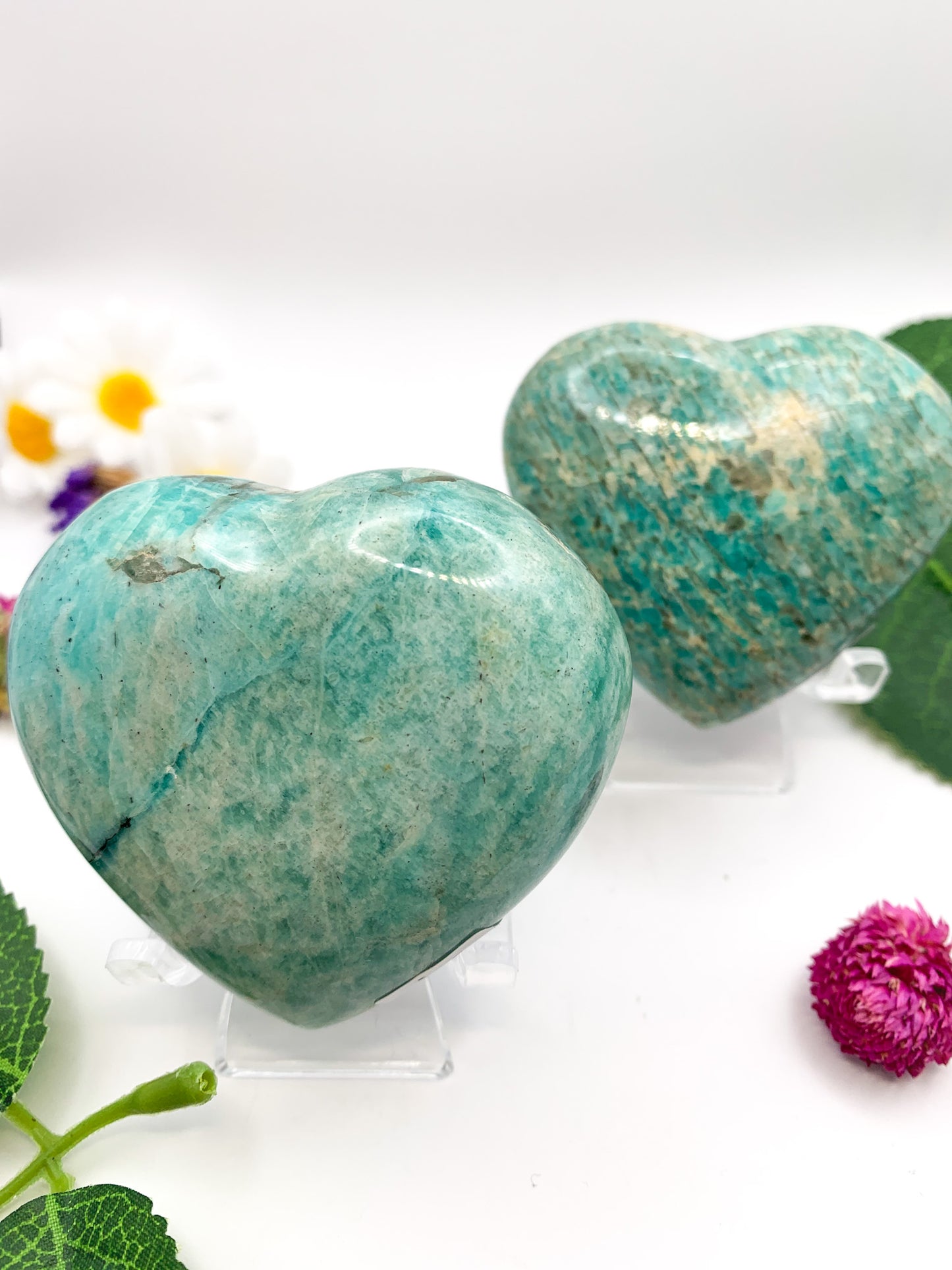 Amazonite Heart - Crystal Love Treasures