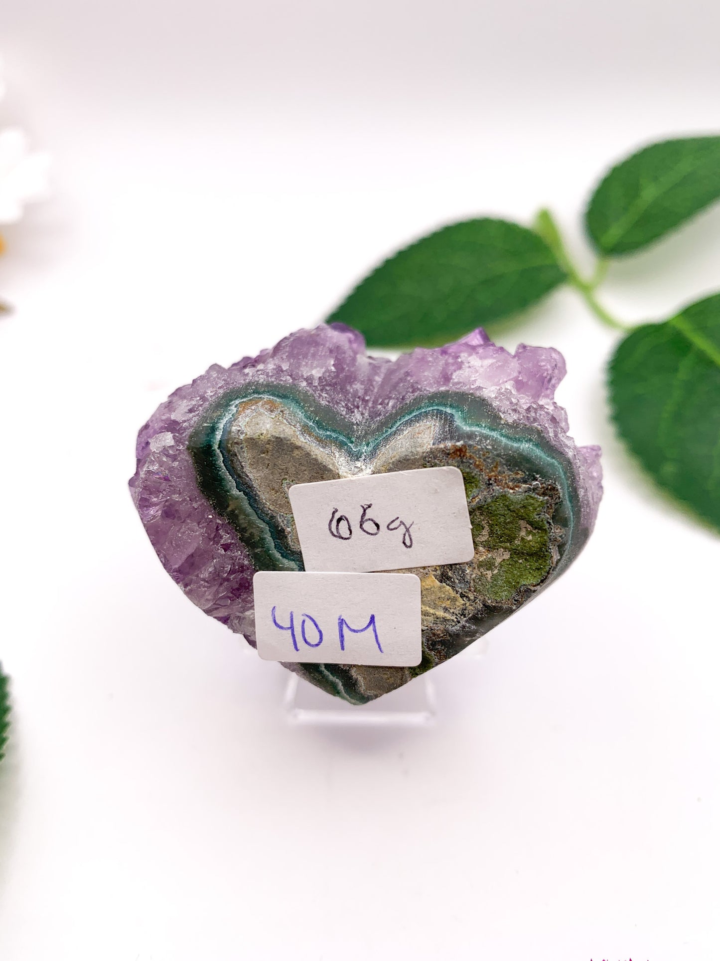 Druzy Amethyst Geode Heart - Crystal Love Treasures