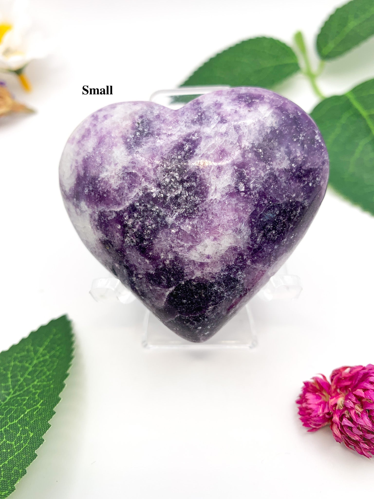 Lepidolite Heart - Crystal Love Treasures