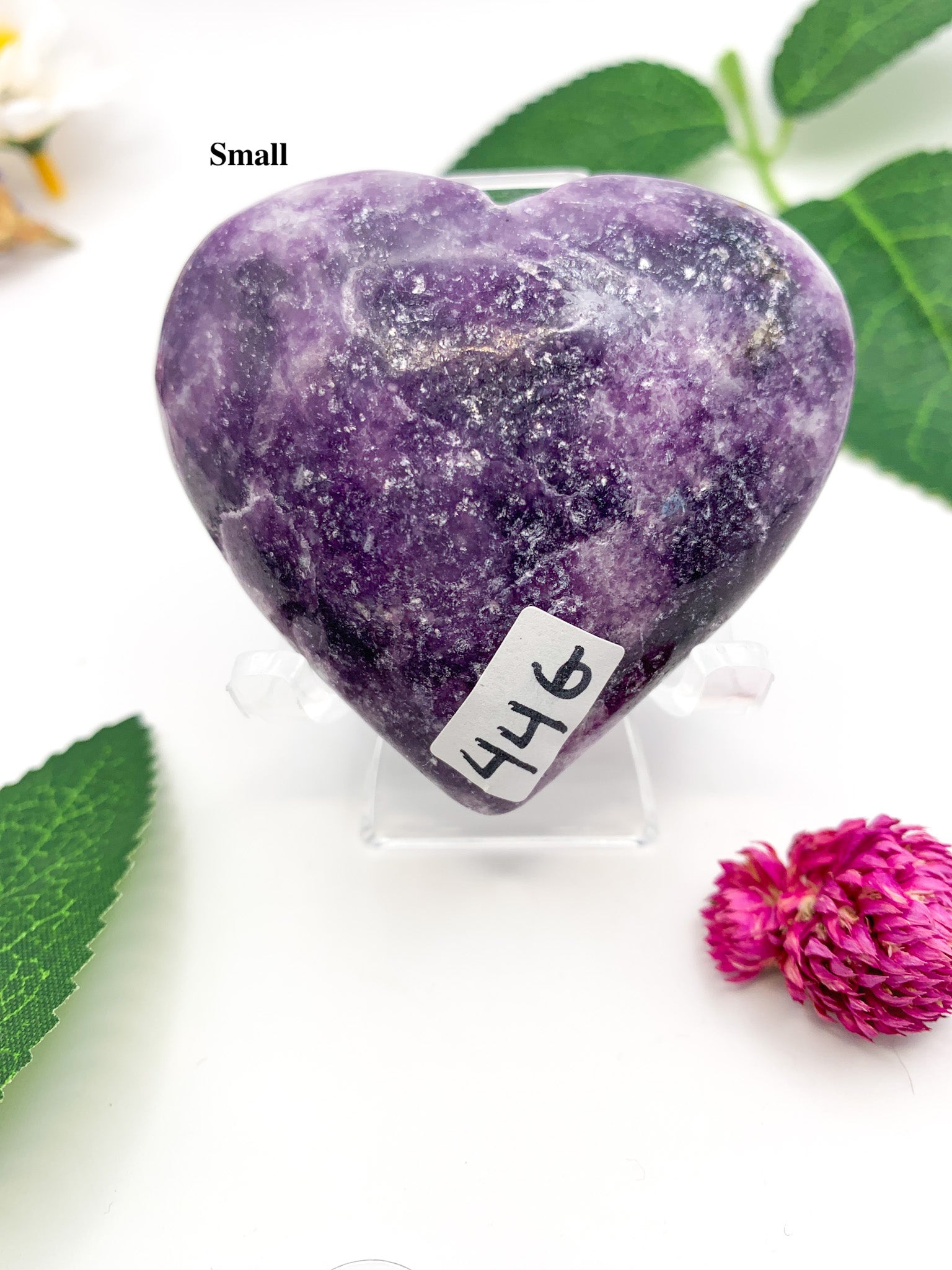 Lepidolite Heart - Crystal Love Treasures