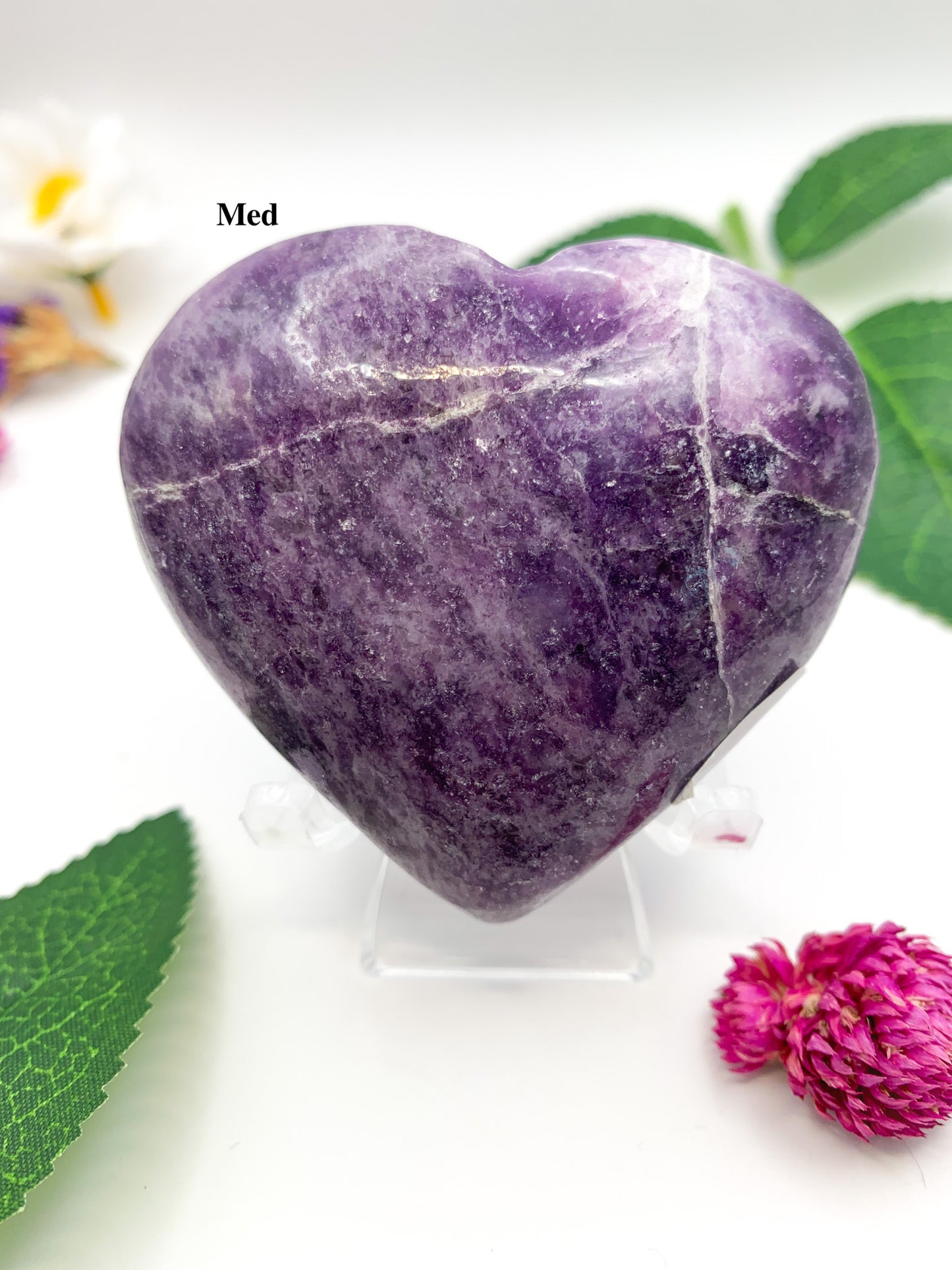 Lepidolite Heart - Crystal Love Treasures