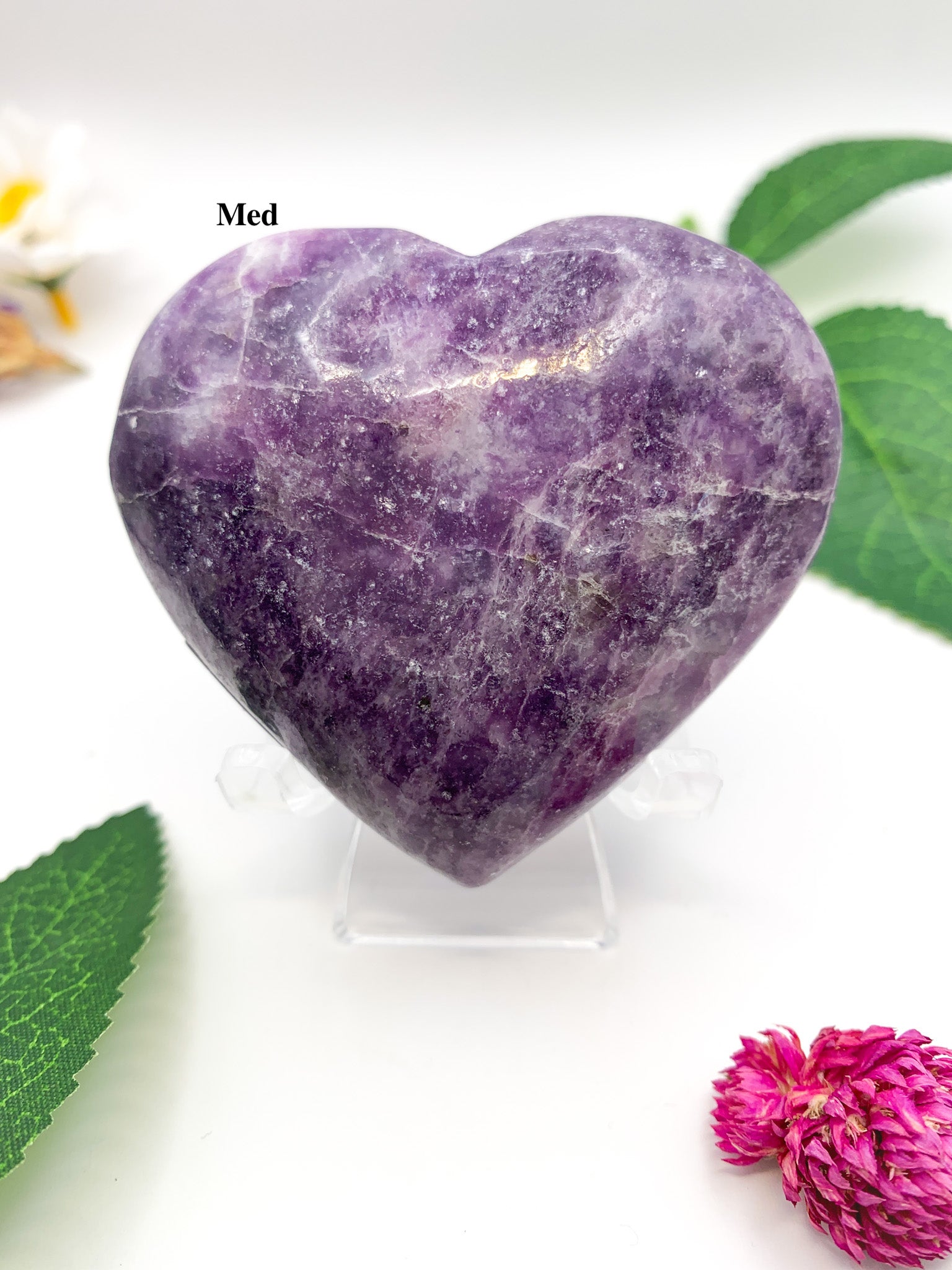 Lepidolite Heart - Crystal Love Treasures