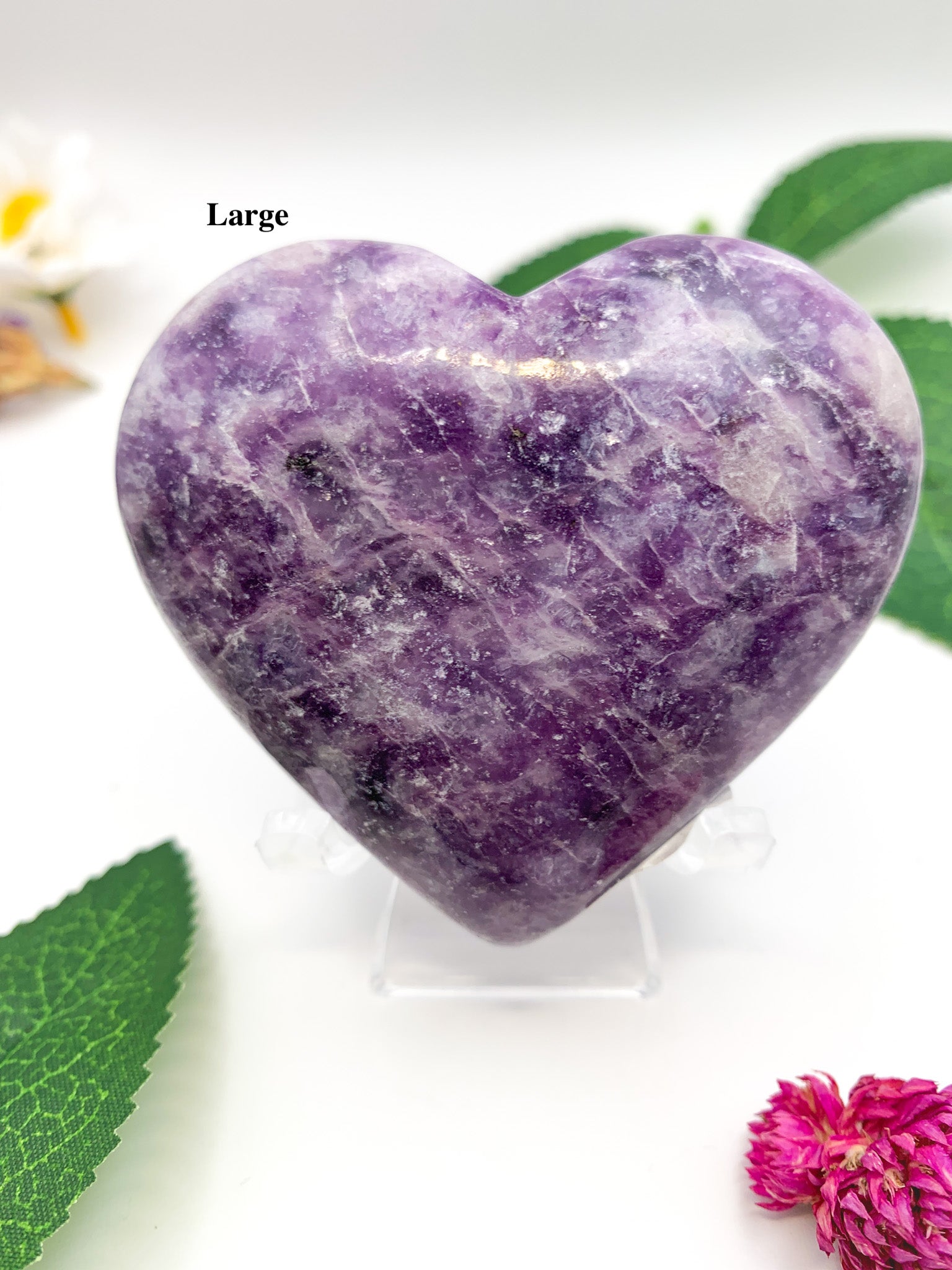 Lepidolite Heart - Crystal Love Treasures