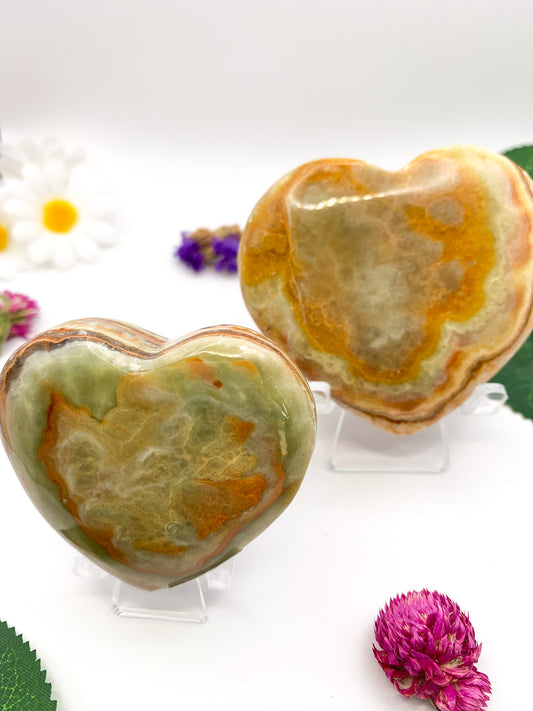 Mixed Calcite Heart - Crystal Love Treasures