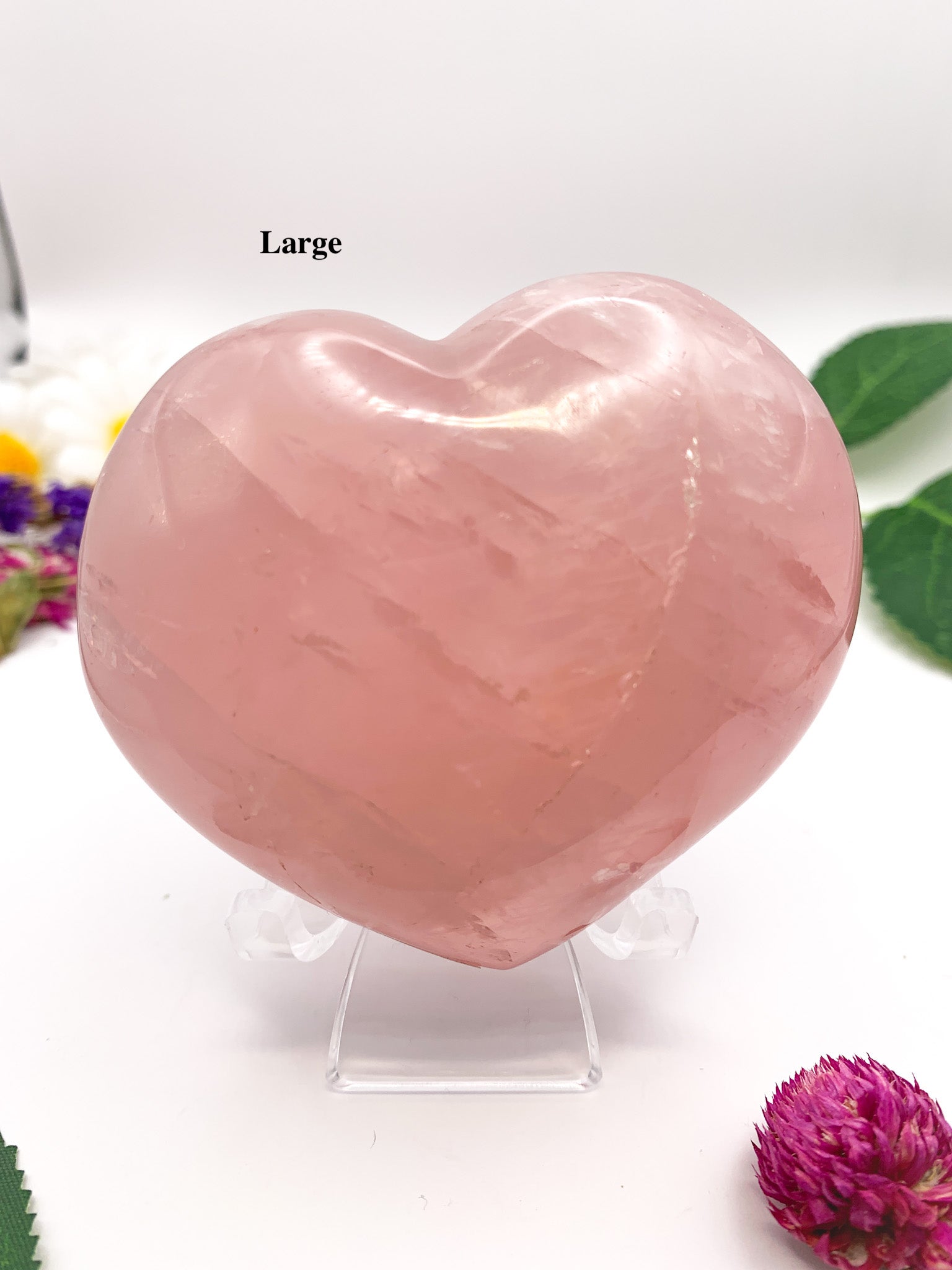 Rose Quartz Heart w/ star asterism - Crystal Love Treasures