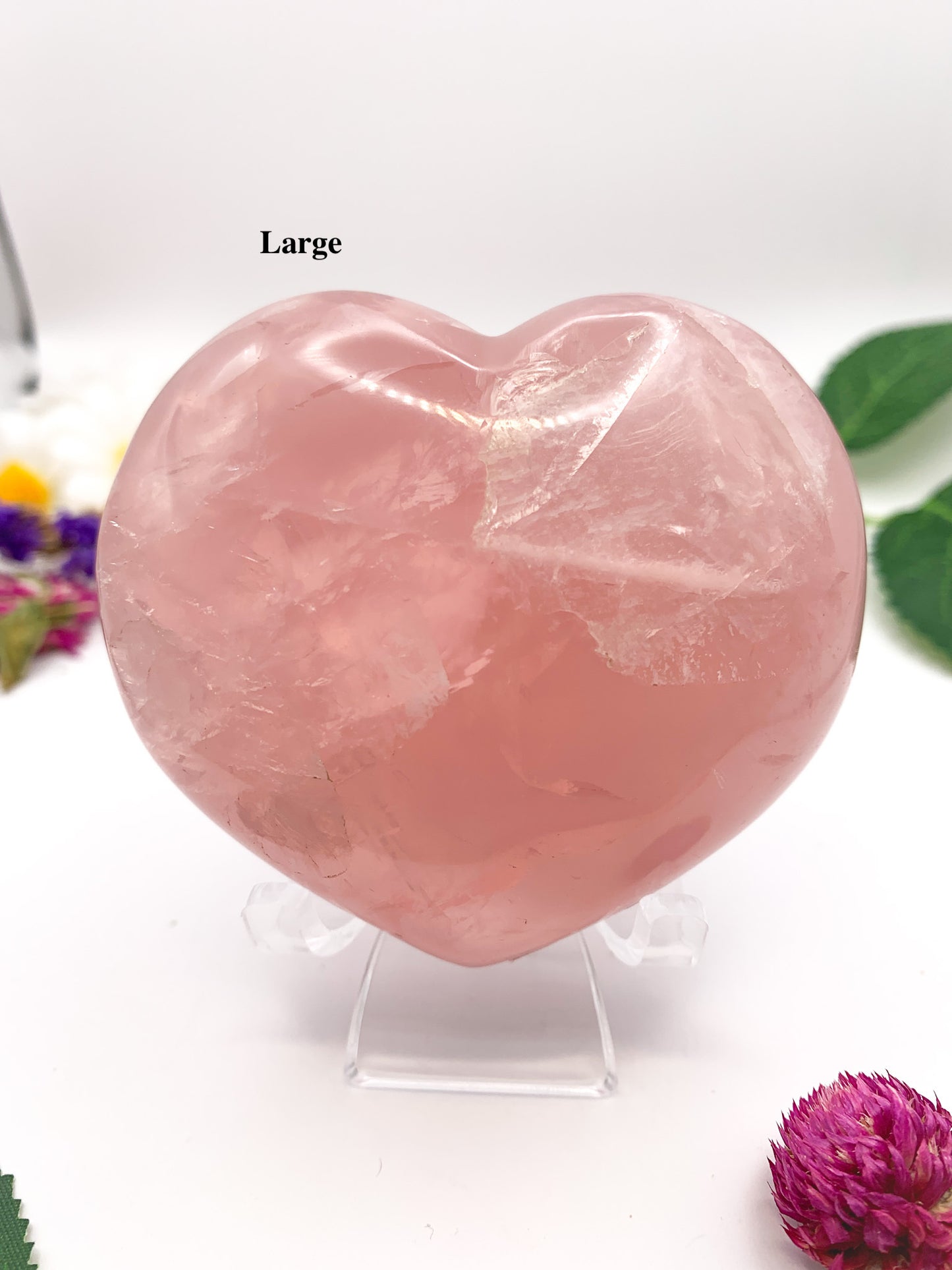 Rose Quartz Heart w/ star asterism - Crystal Love Treasures