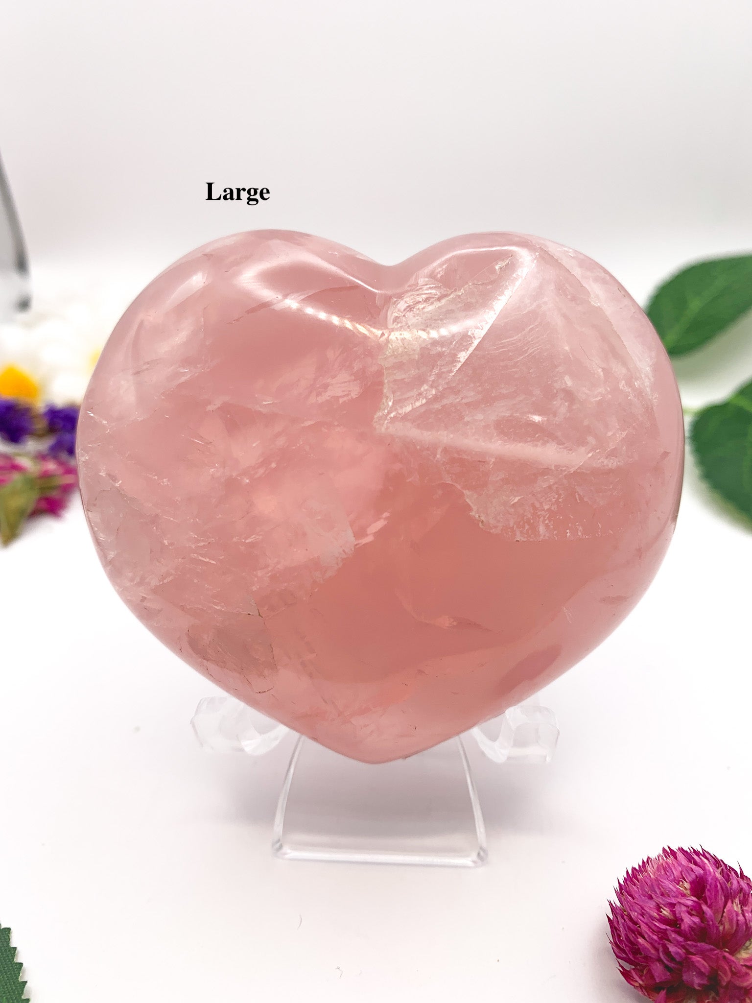 Rose Quartz Heart w/ star asterism - Crystal Love Treasures
