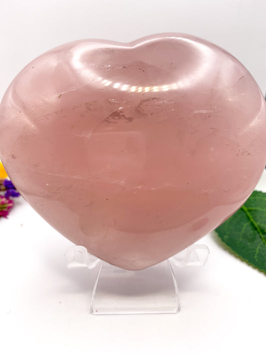 Rose Quartz Heart w/ star asterism - Crystal Love Treasures