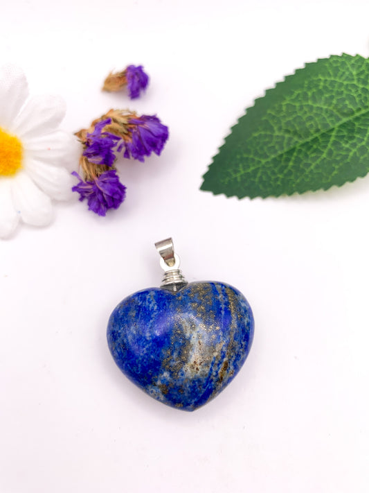 Lapis Lazuli Heart Pendant - Crystal Love Treasures