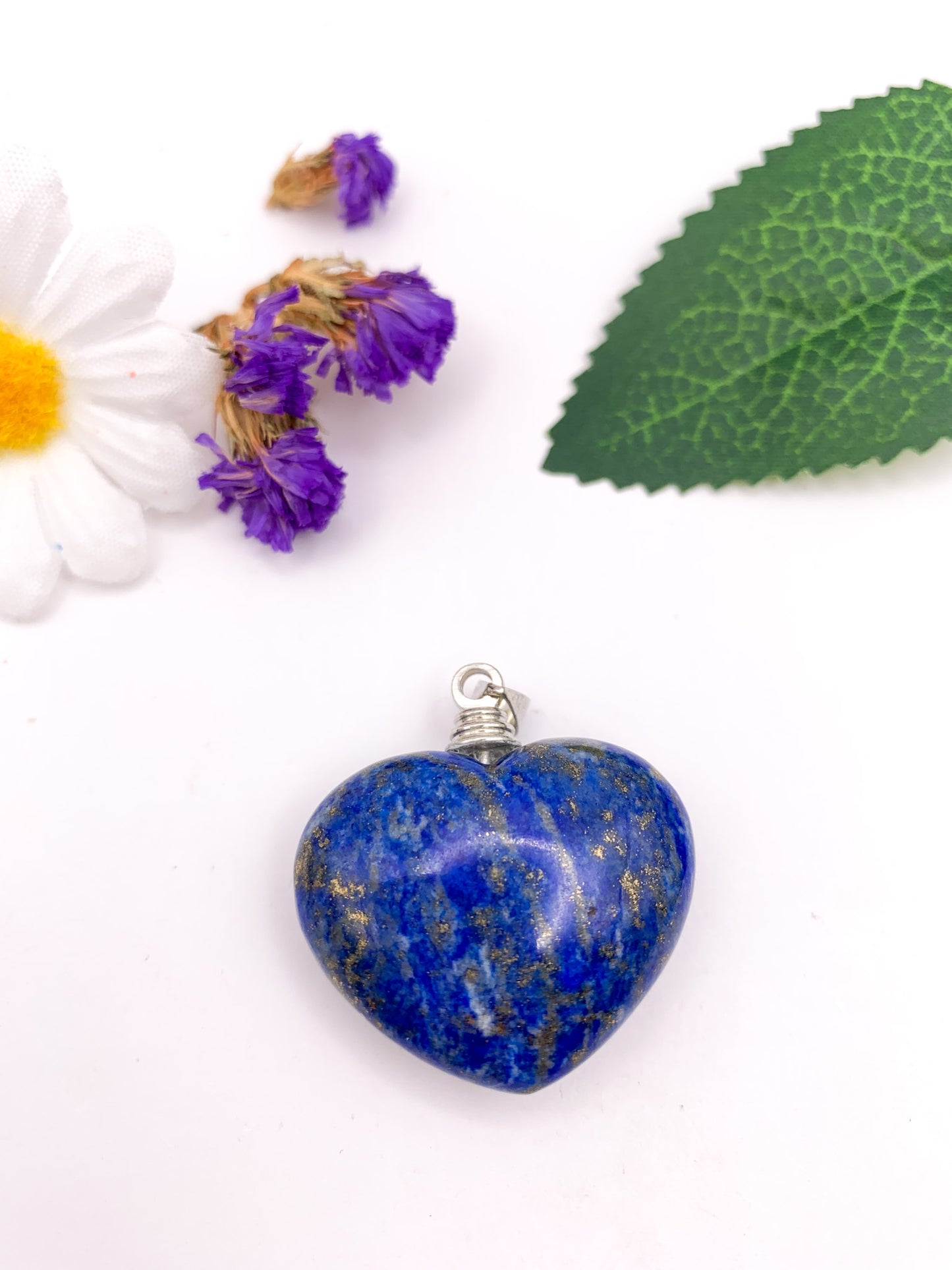 Lapis Lazuli Heart Pendant - Crystal Love Treasures