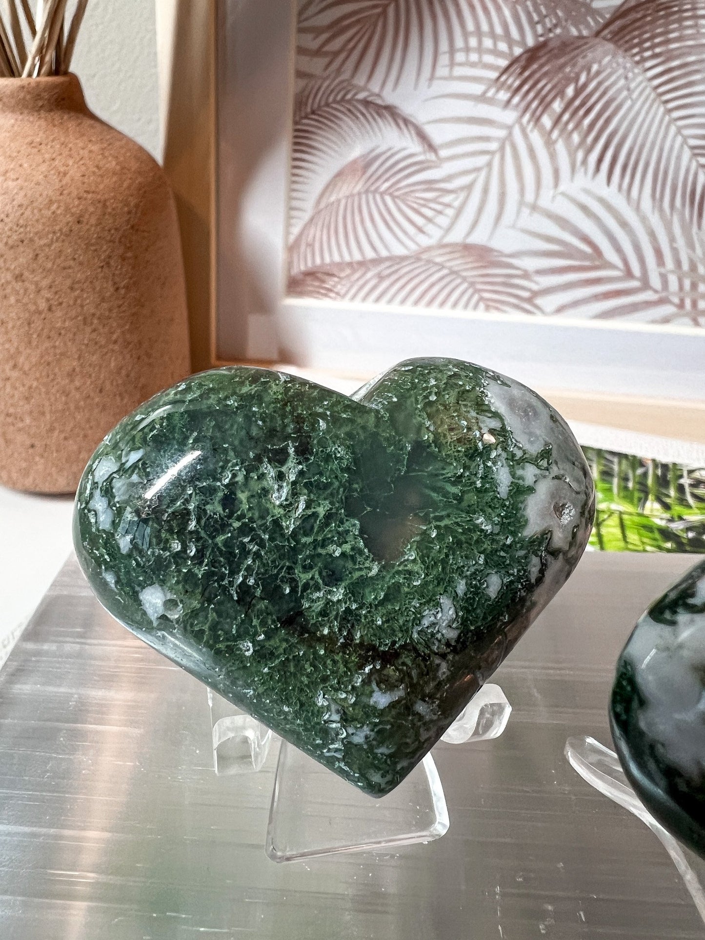 Moss Agate Heart