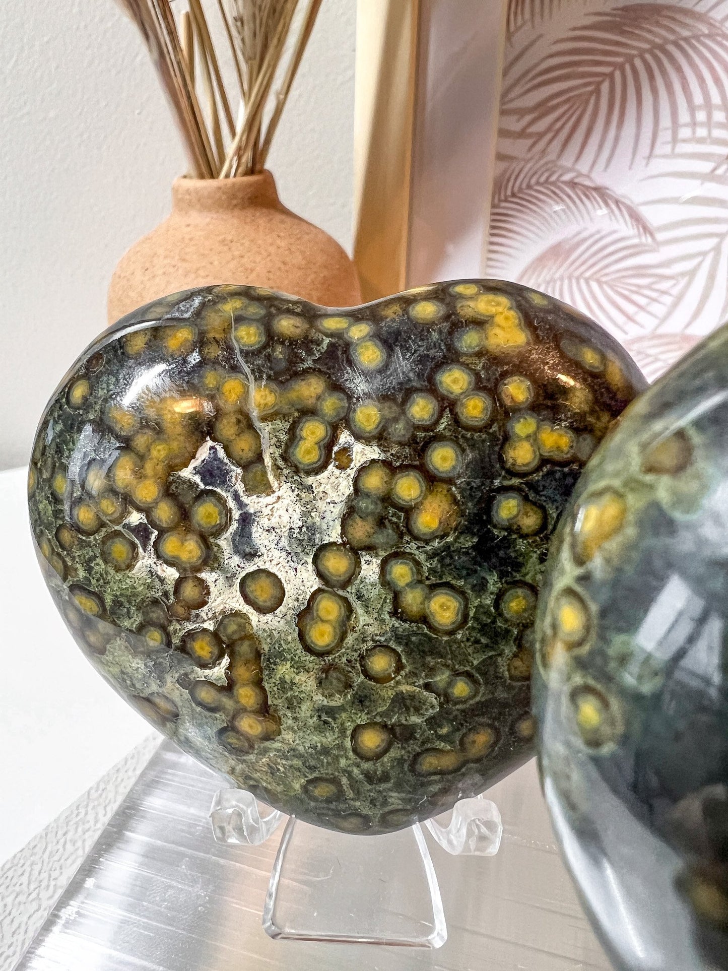 Orbicular Ocean Jasper Hearts